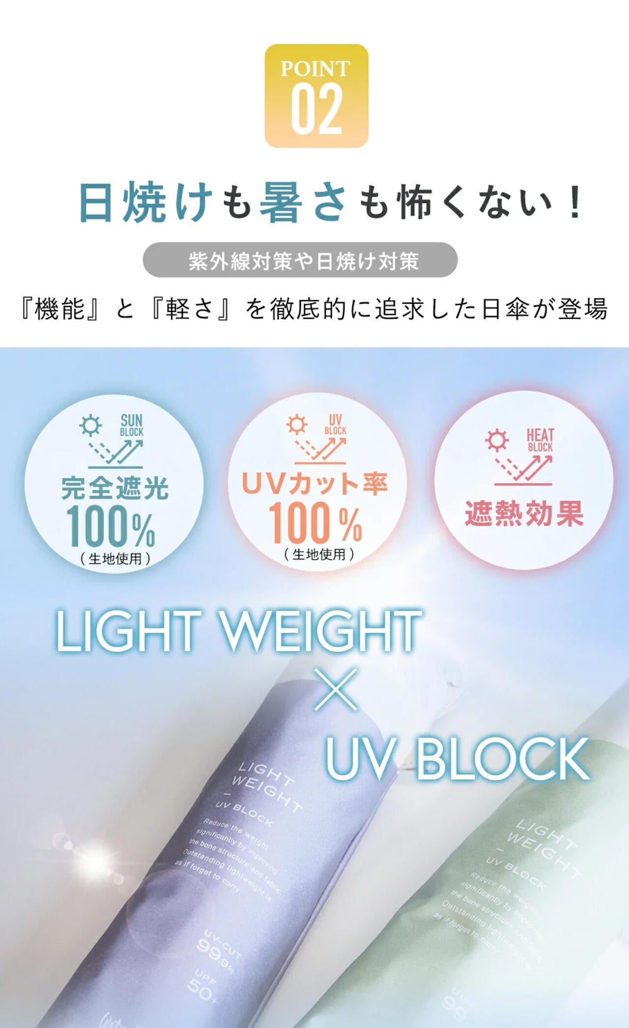 NEW極軽カーボン UVブロック 折 55cm バイカラー 晴雨兼用傘 日傘 雨傘