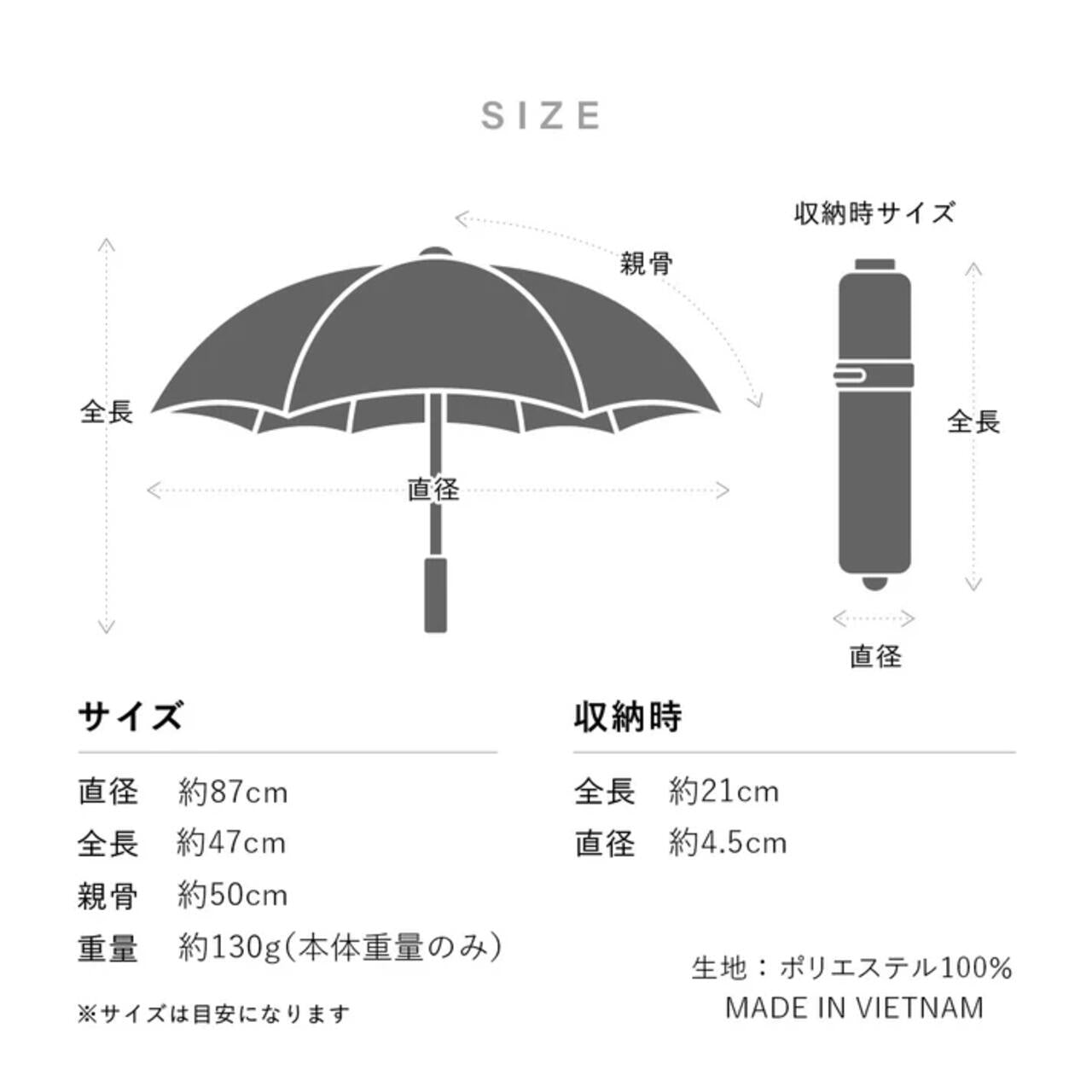 NEW極軽カーボン UVブロック 50cm　晴雨兼用