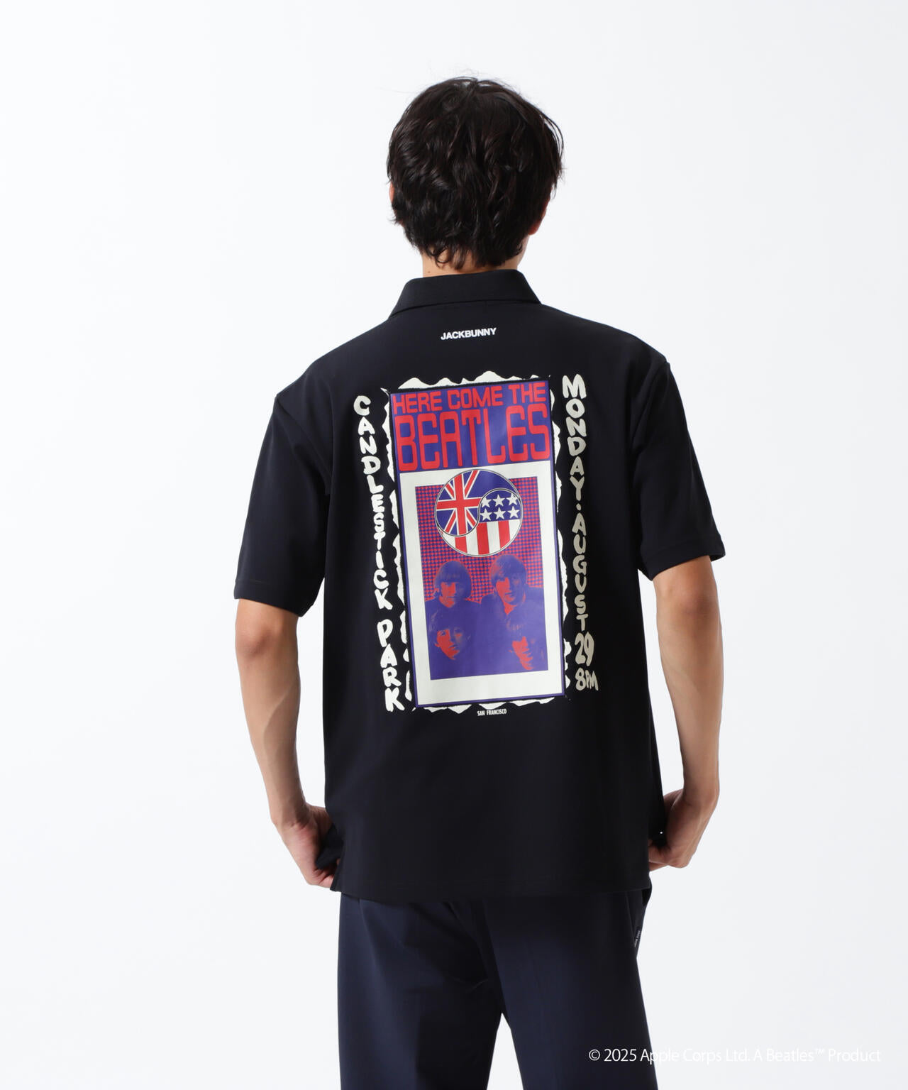 【The BEATLES ×Jack Bunny!!】メッシュ天竺半袖ポロシャツ