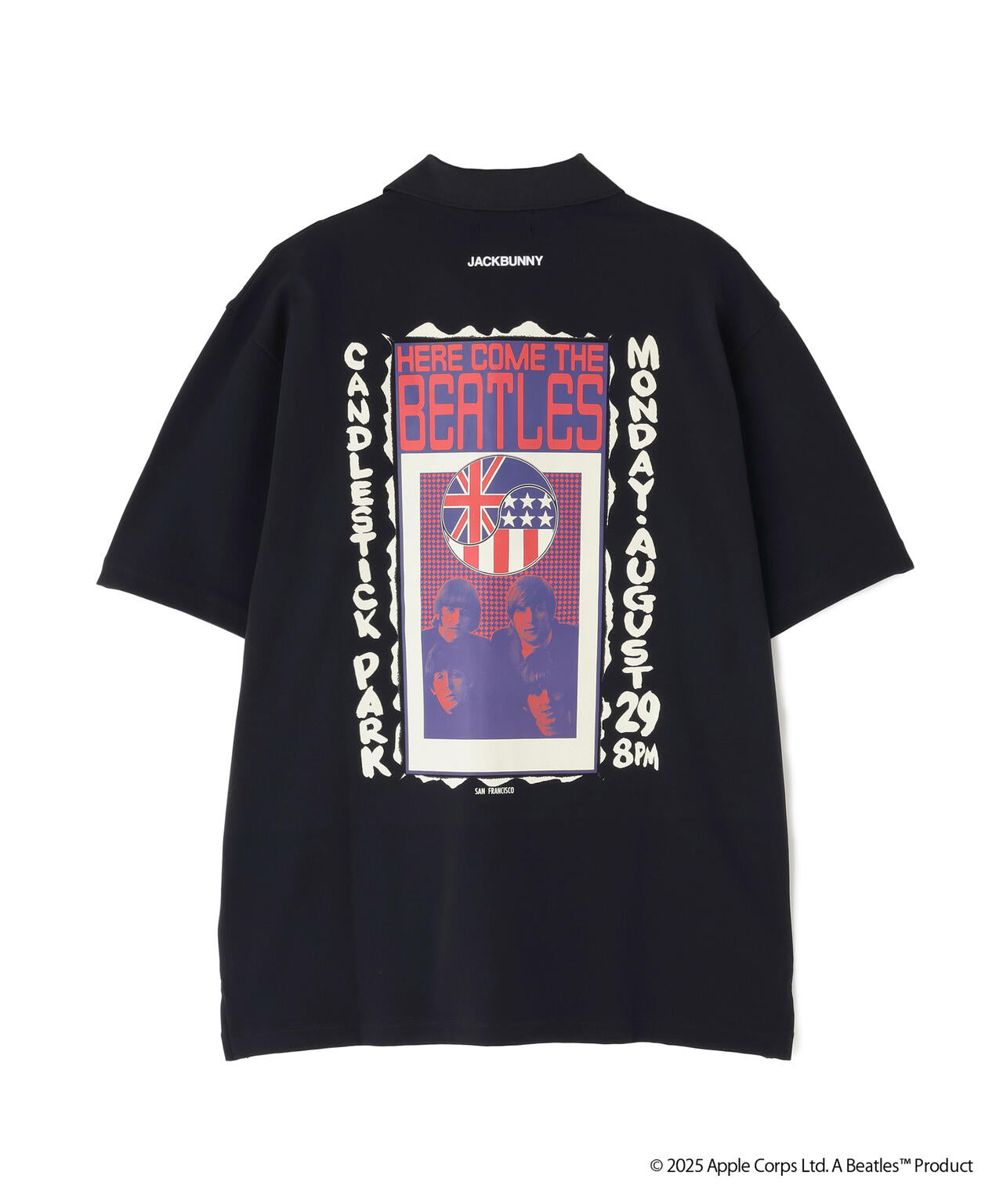 【The BEATLES ×Jack Bunny!!】メッシュ天竺半袖ポロシャツ