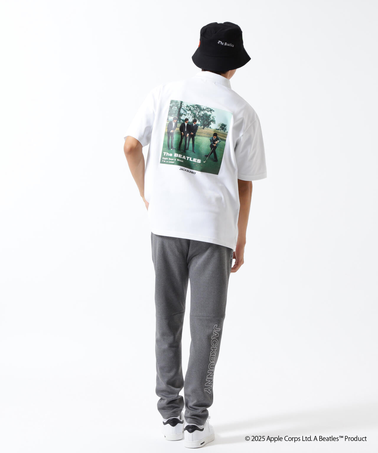 【The BEATLES ×Jack Bunny!!】メッシュ天竺半袖ポロシャツ