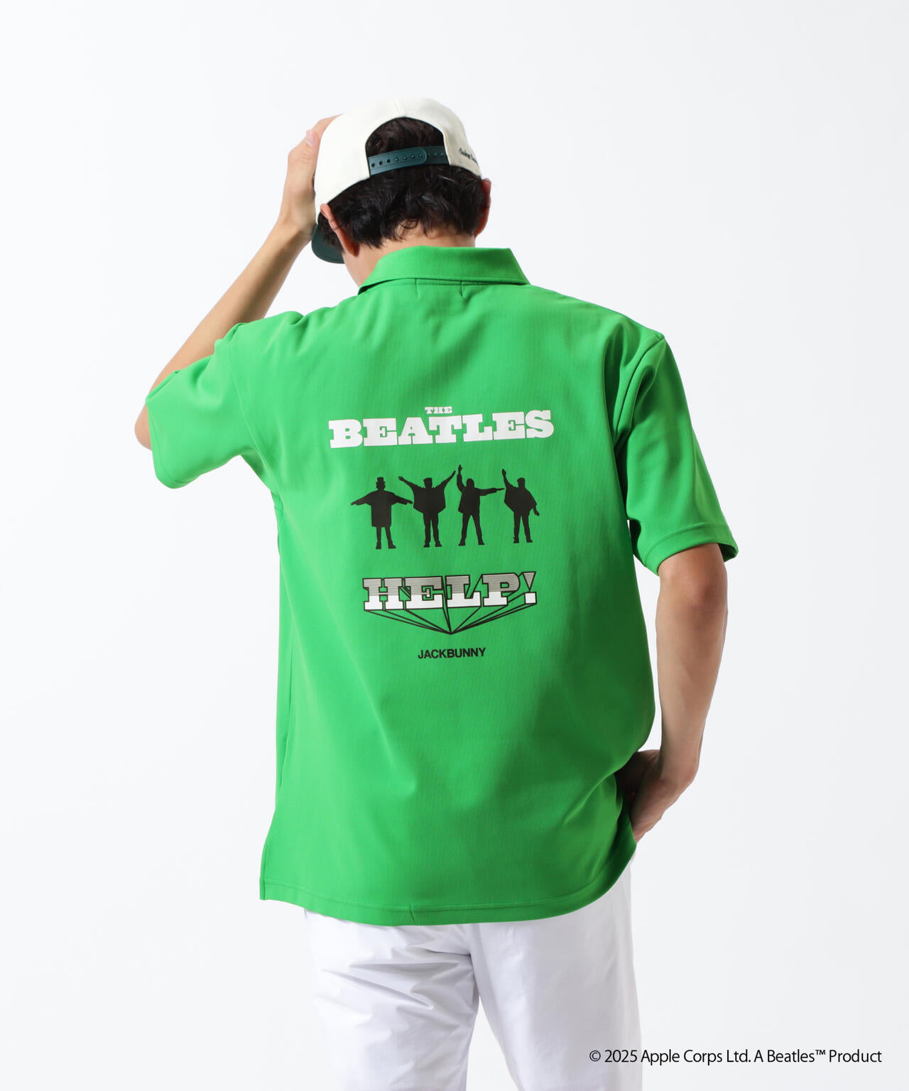 【The BEATLES ×Jack Bunny!!】メッシュ天竺半袖ポロシャツ