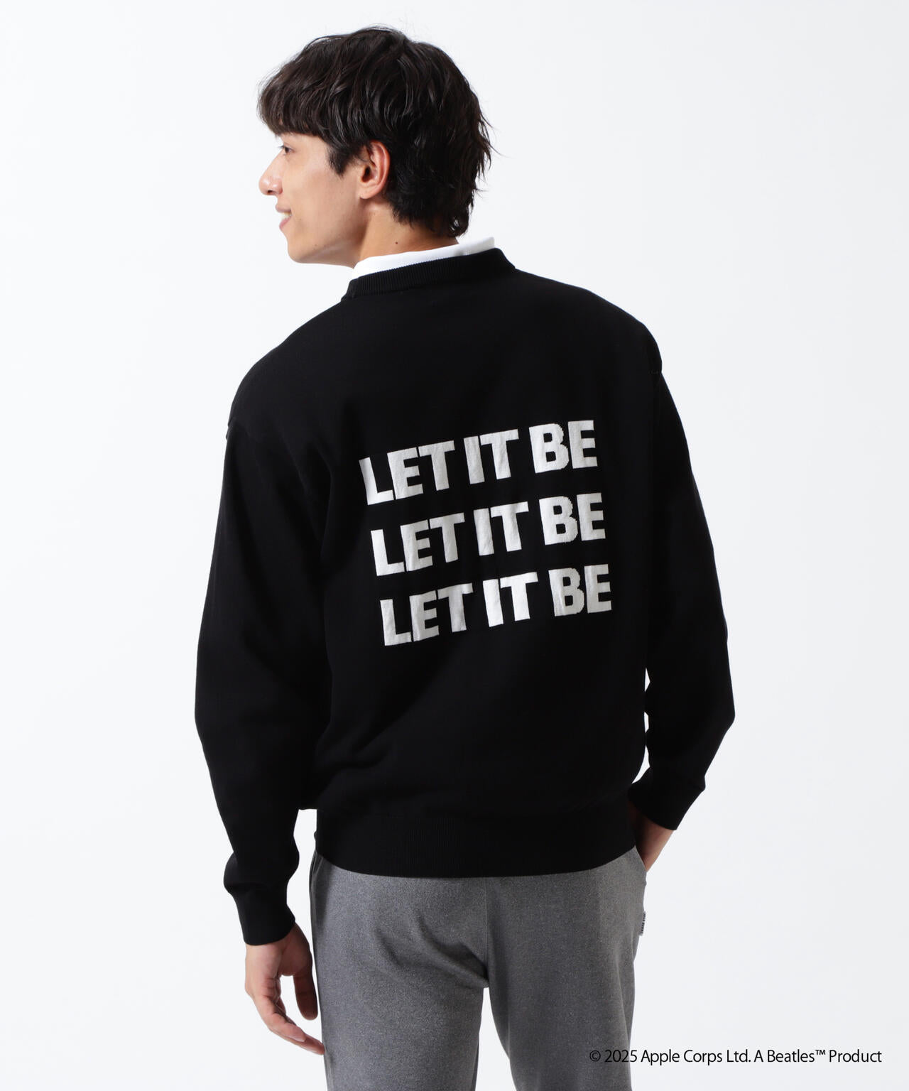 【The BEATLES ×Jack Bunny!!】長袖クルーネックニットプルオーバー