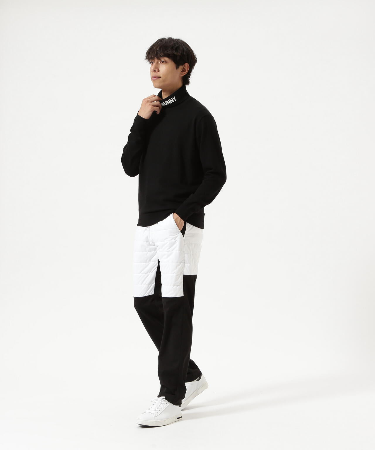 PEスムースラミネート中綿ロングパンツ