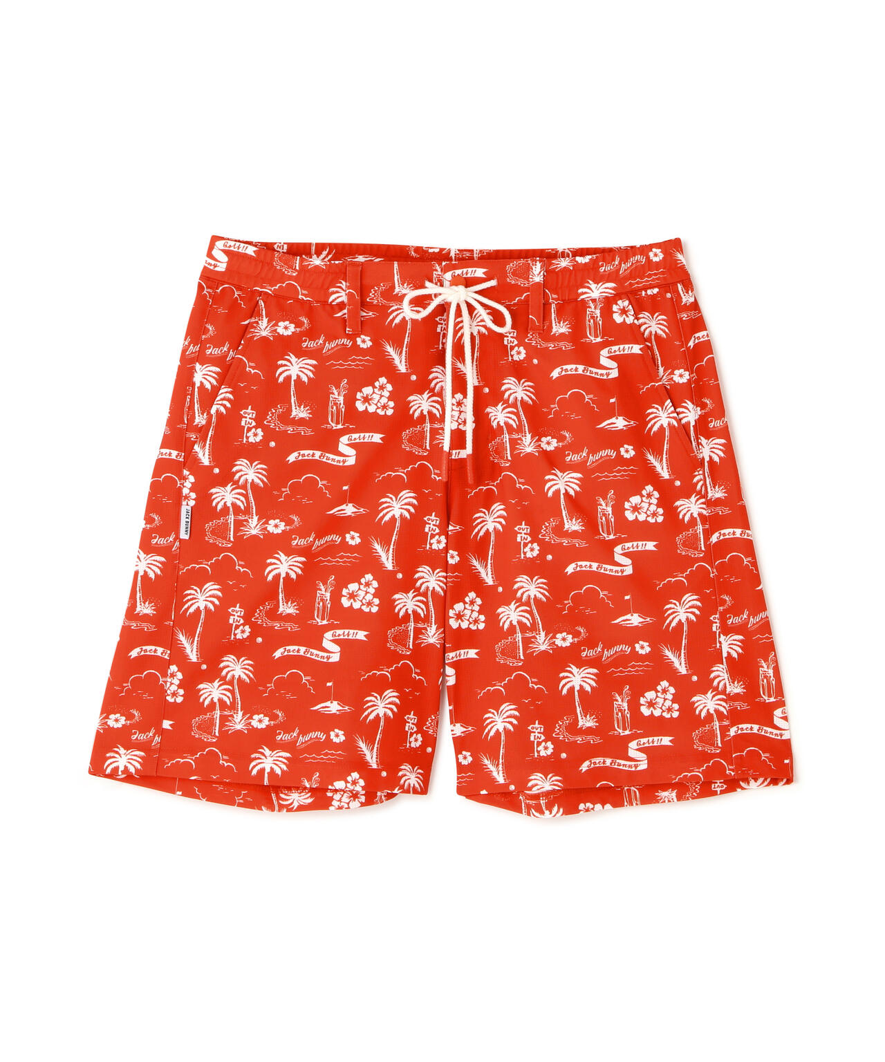 PEメッシュアロハ柄プリントショートパンツ