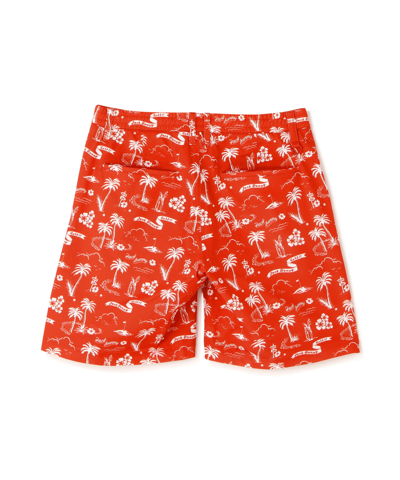 PEメッシュアロハ柄プリントショートパンツ
