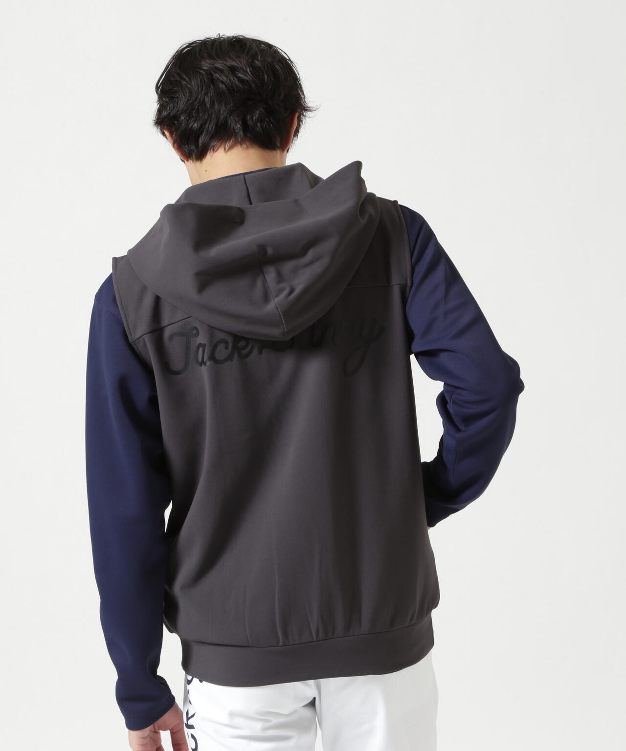 PEダンボールフーディジップベスト