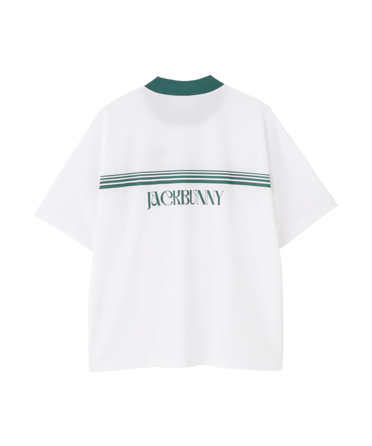 GREEN SUNSET　シングルカノコ半袖モックネックカットソー