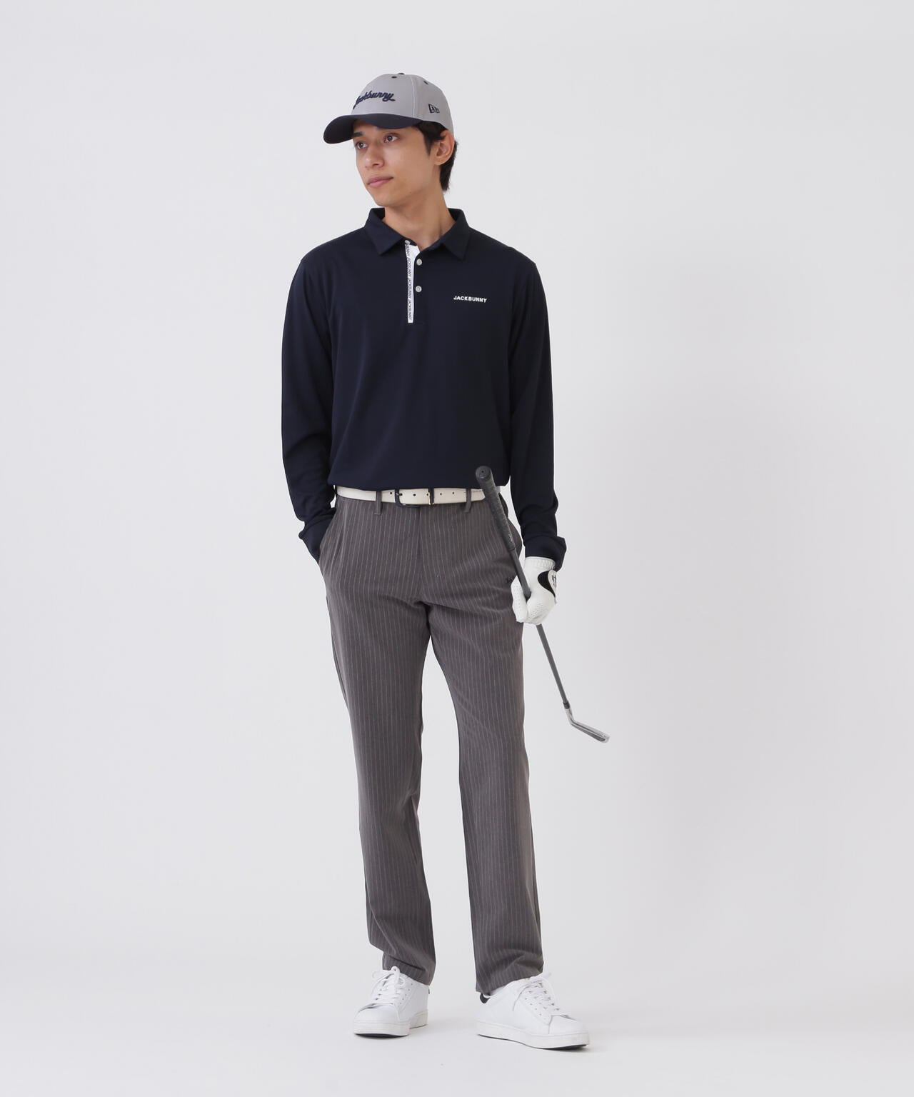 HyperHelixポンチ長袖ポロシャツ (MENS)