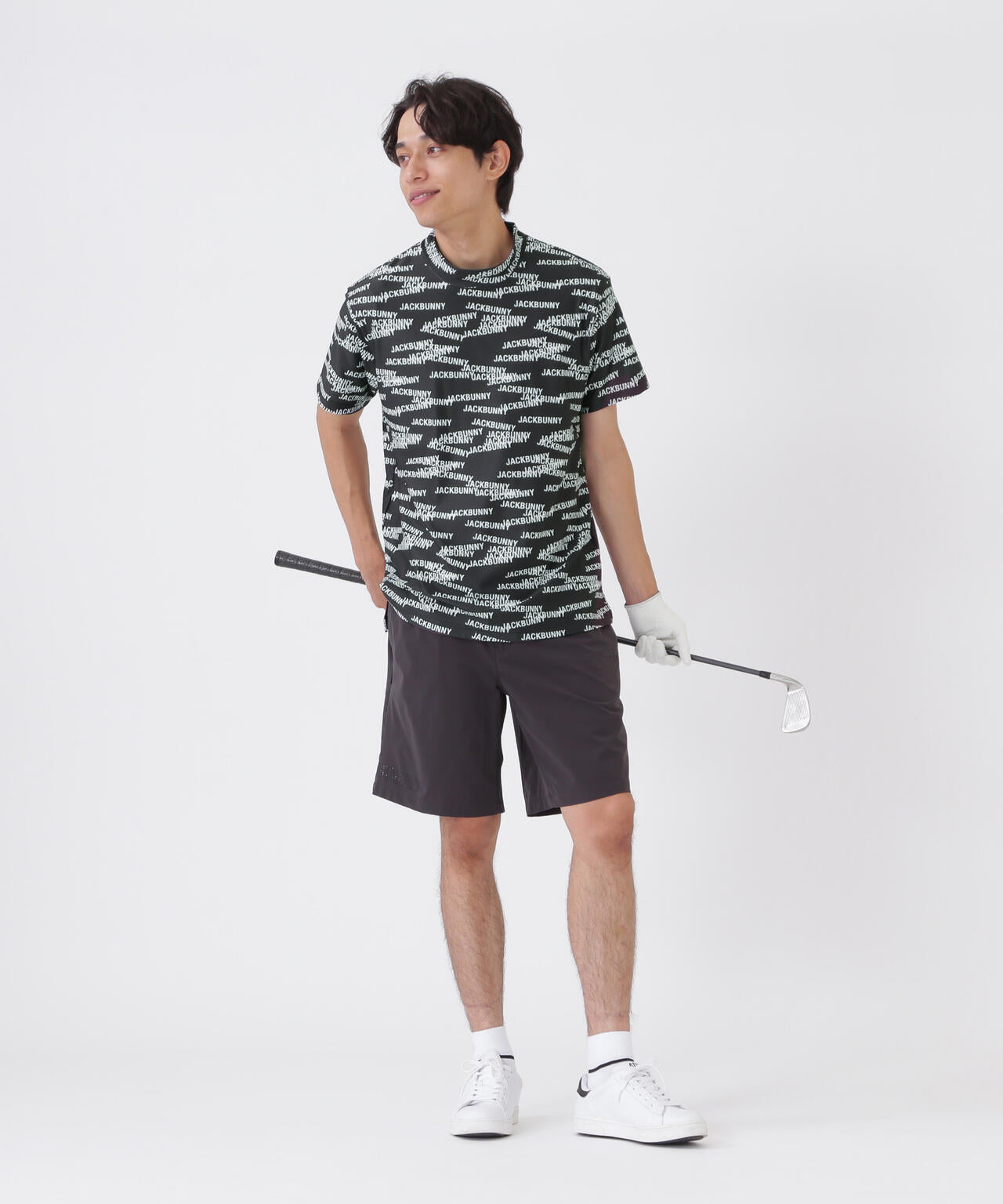 Peメッシュ半袖モックネックカットソー