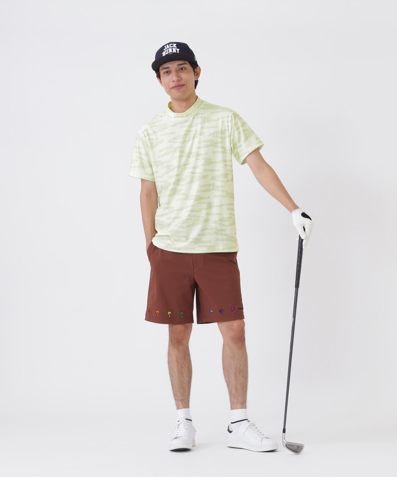 Peメッシュ半袖モックネックカットソー