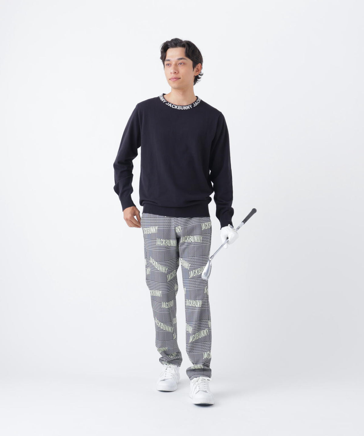 カシミヤタッチクルーネックニットプルオーバー (MENS)