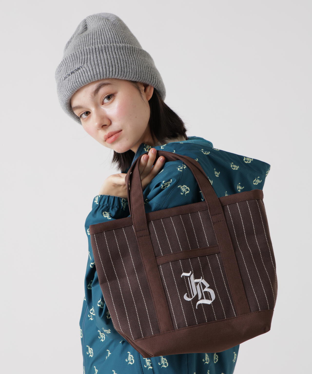 ストライププリントカートバッグ (UNISEX)