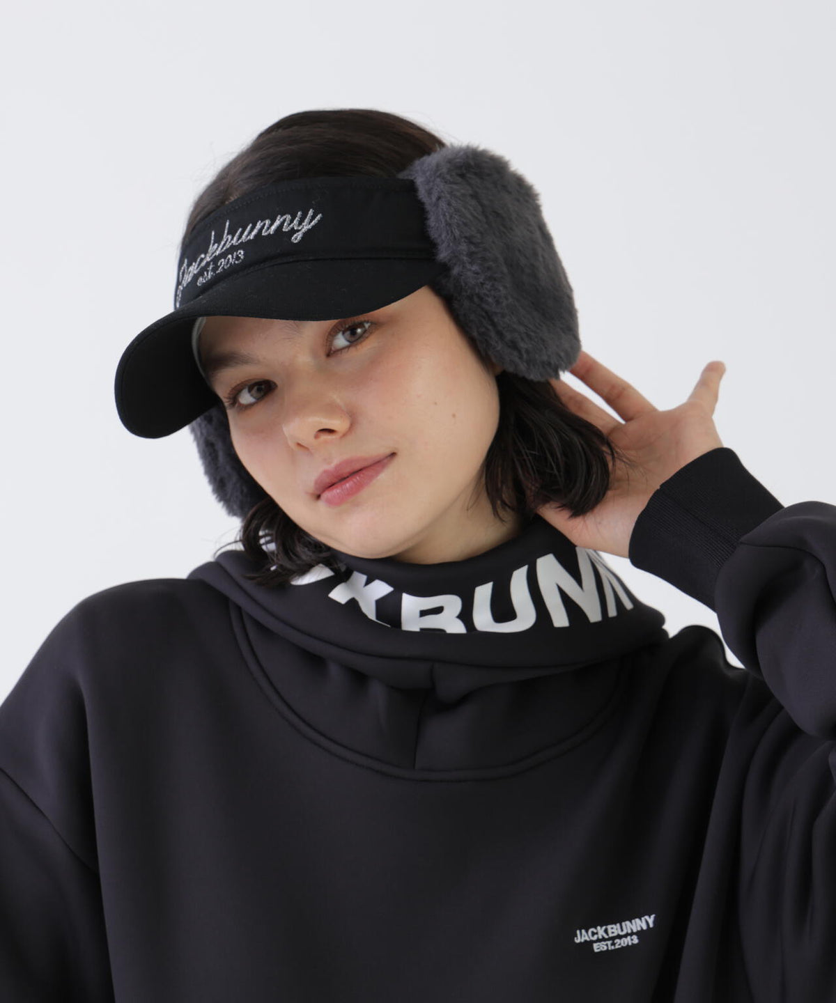 ファー耳当て付きバイザー (UNISEX)