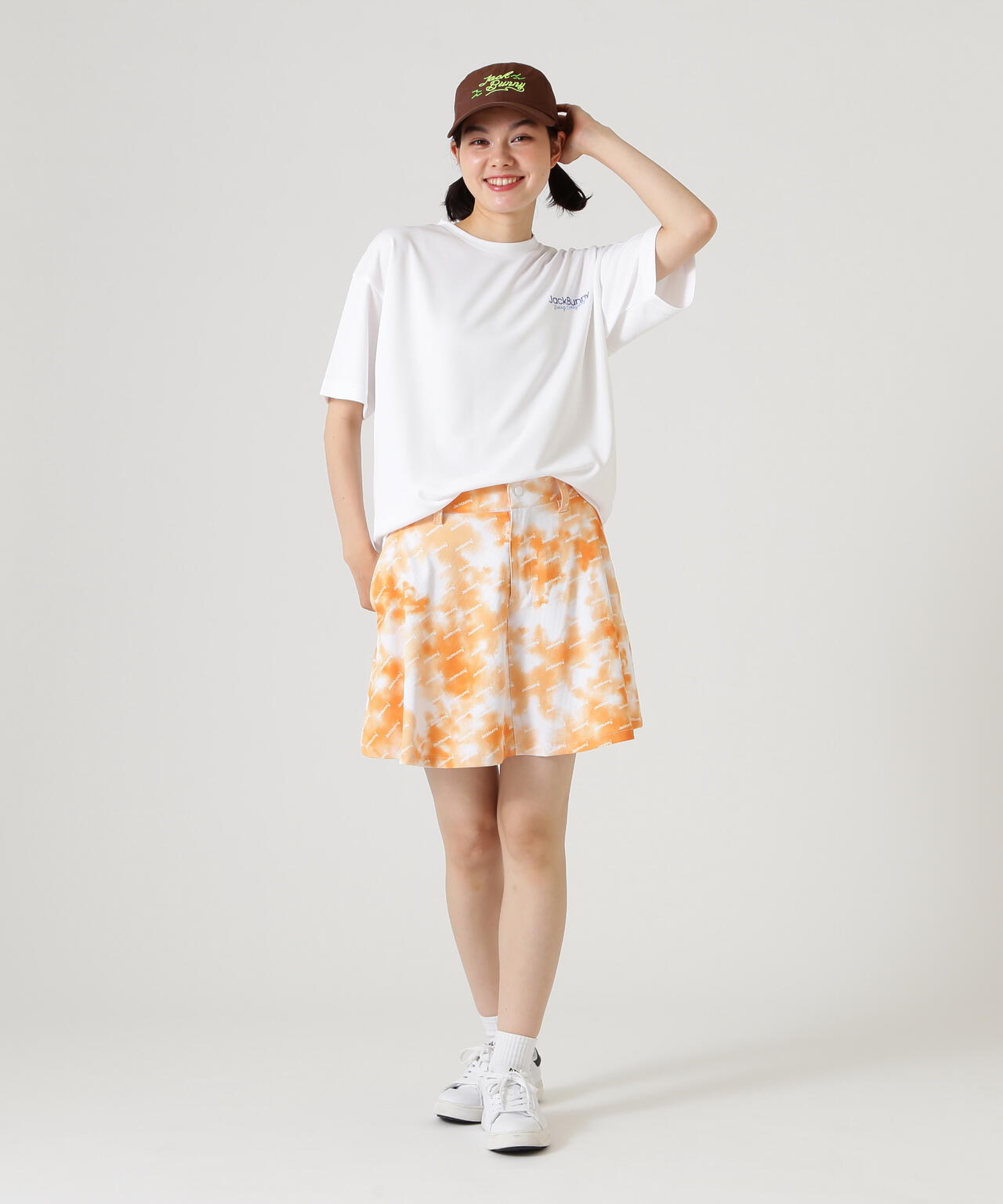 変形メッシュフリルスカート