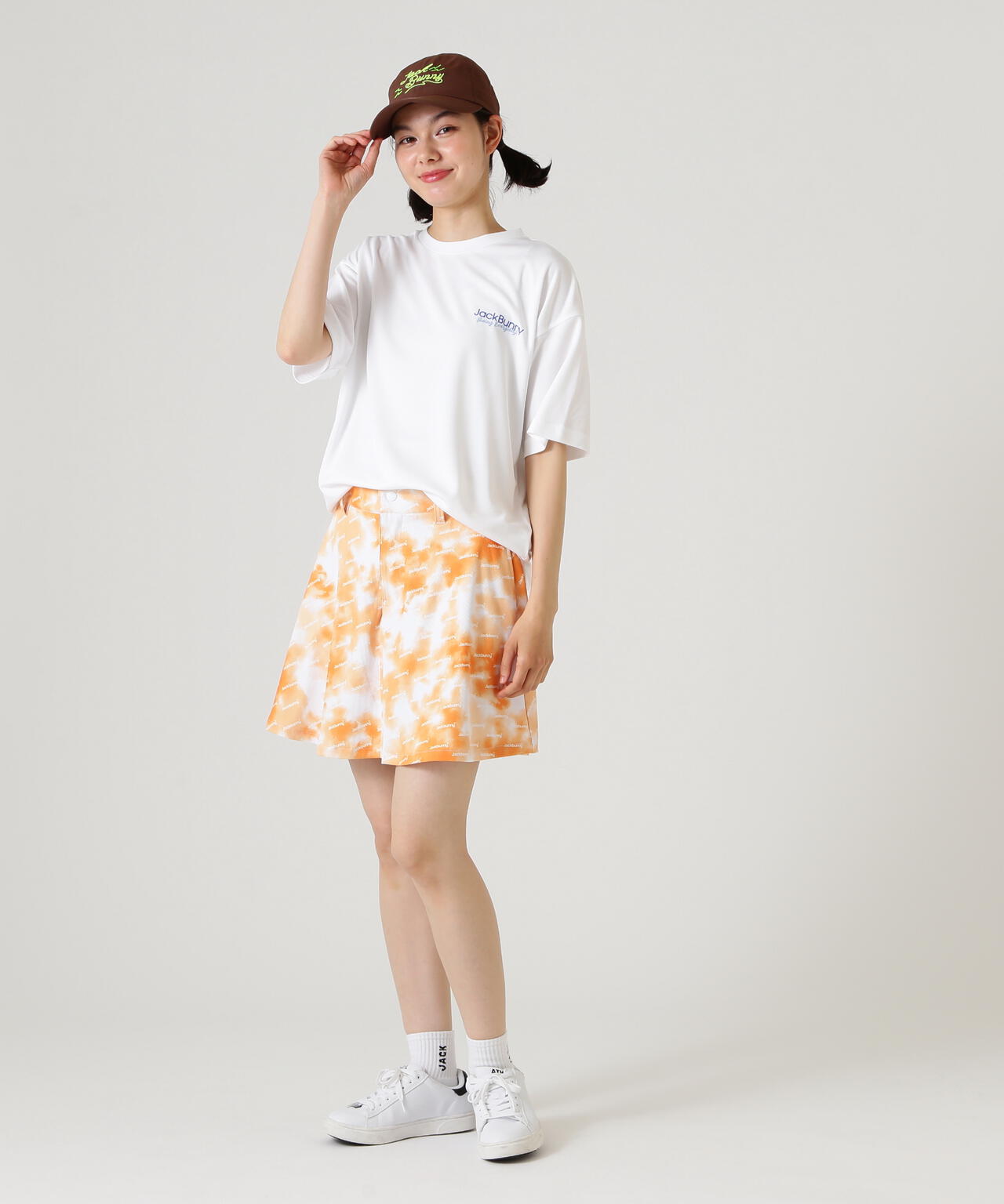 PEバックメッシュ半袖プリントTシャツ