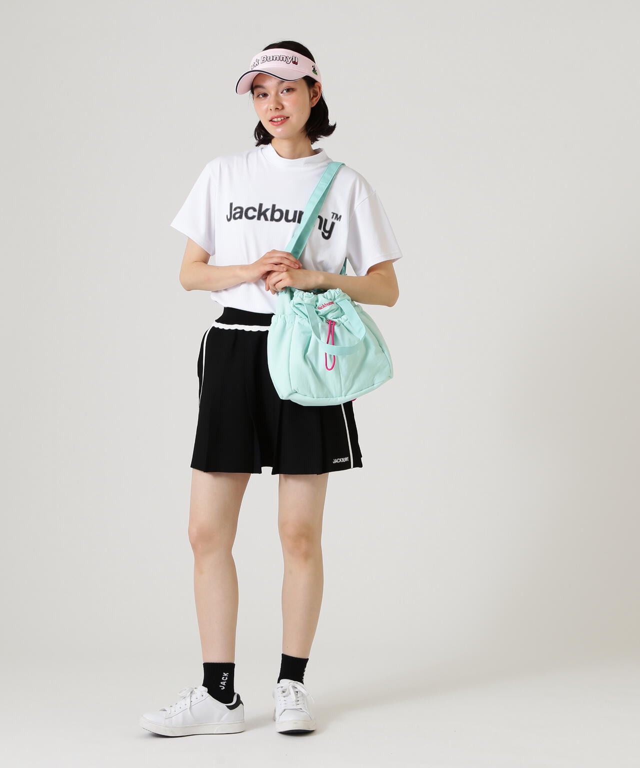 ハイストレッチ変形メッシュ半袖モックネックカットソー