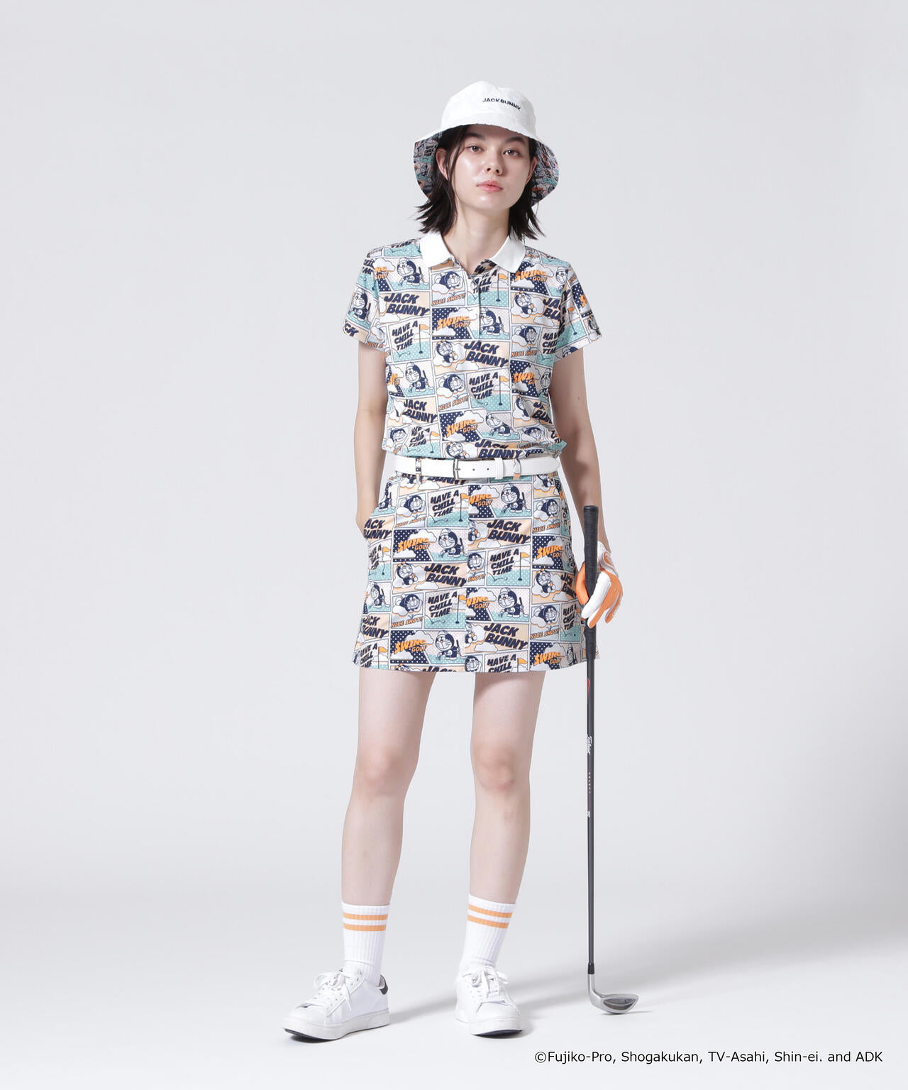 【ドラえもん】ストレッチミニリップ 総柄スカート