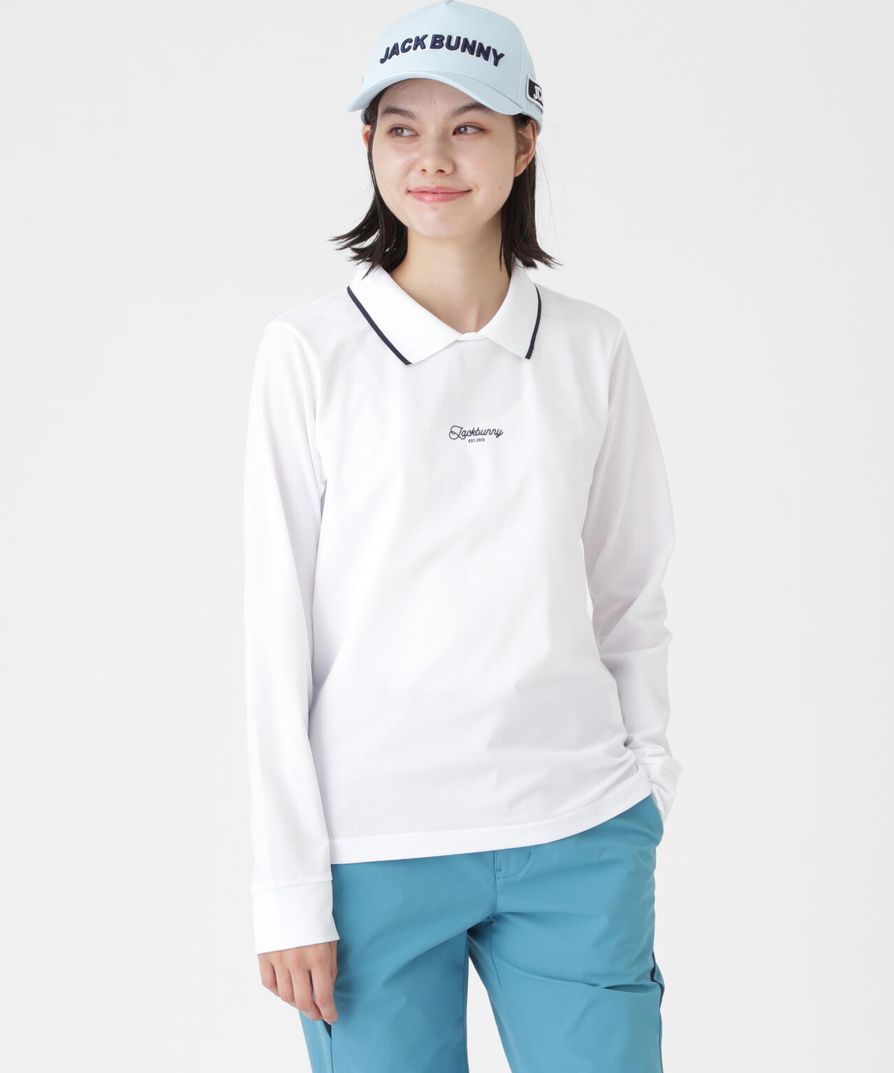 ソフトタッチ長袖ポロシャツ (WOMENS)