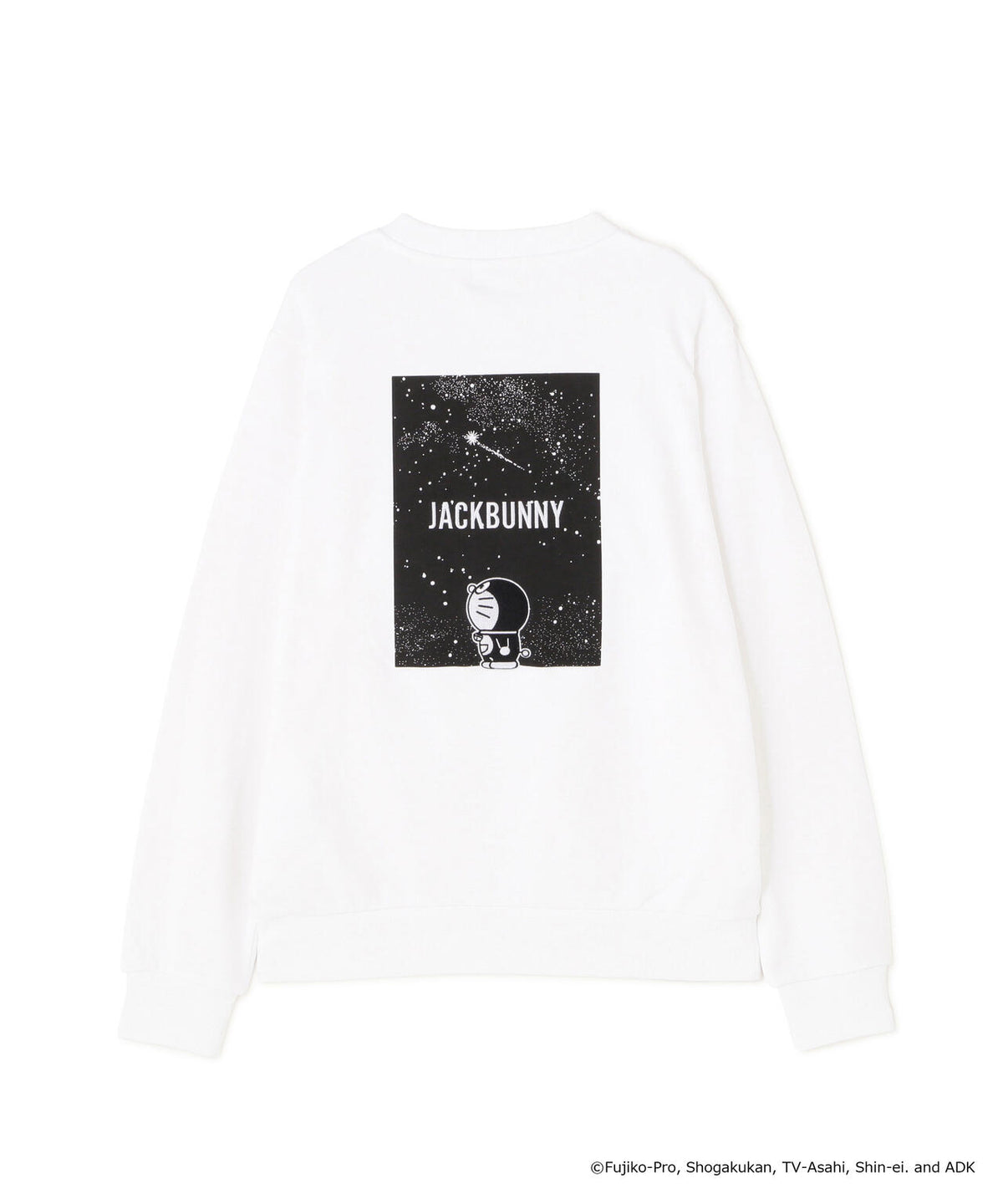 [ドラえもん] 夜空プリント長袖クルーネック裏毛スウェット (WOMENS)