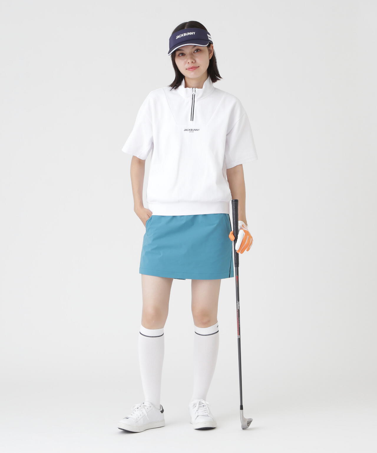 HyperHelixメッシュ半袖ハーフジップカットソー (WOMENS)