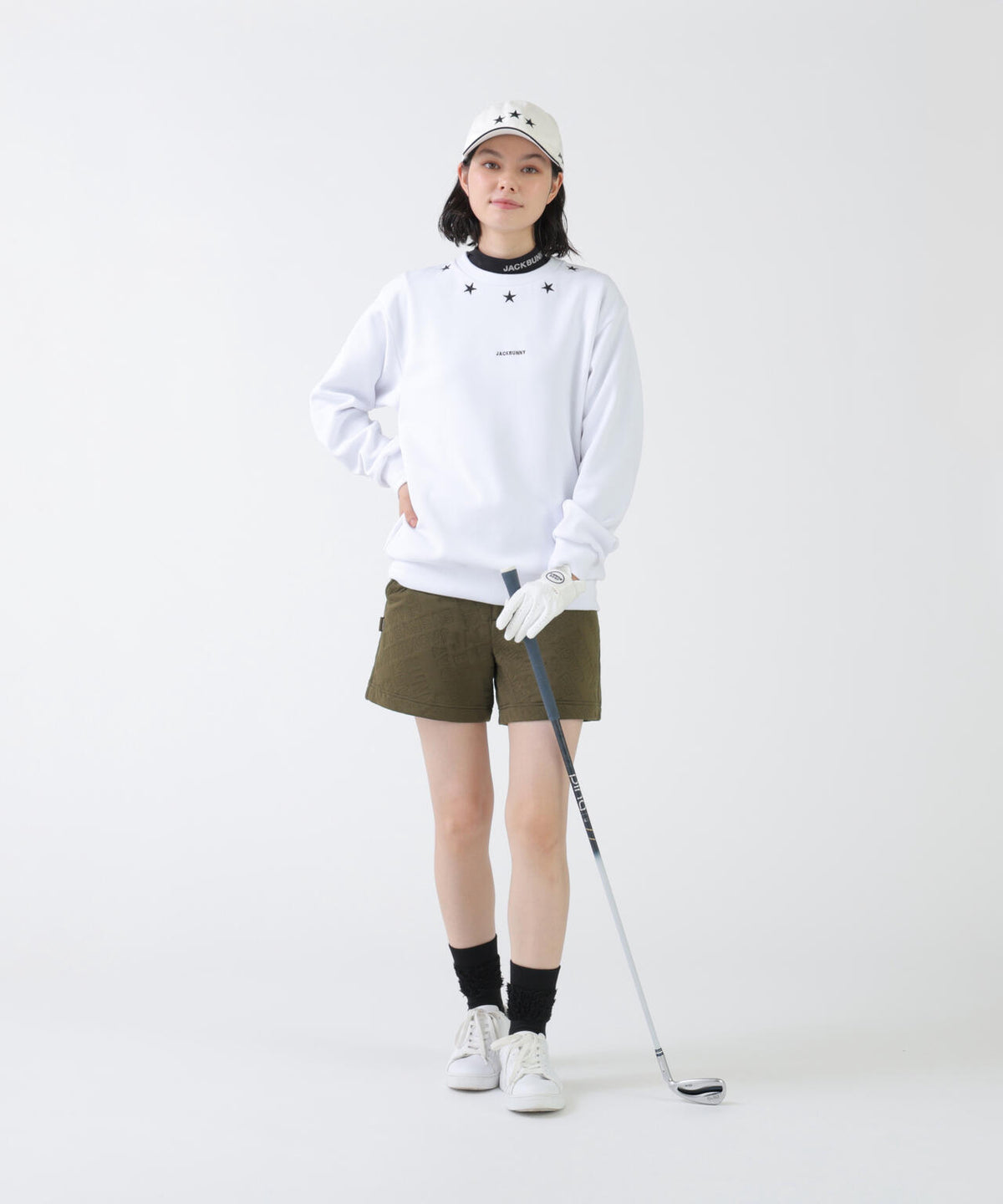 ソフトタッチ起毛長袖モックネックインナー (WOMENS)