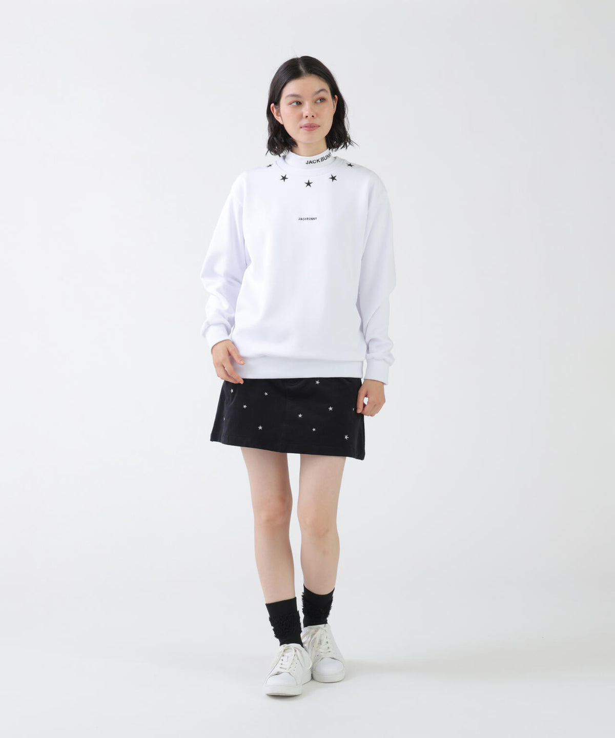 ソフトタッチ起毛長袖モックネックインナー (WOMENS)