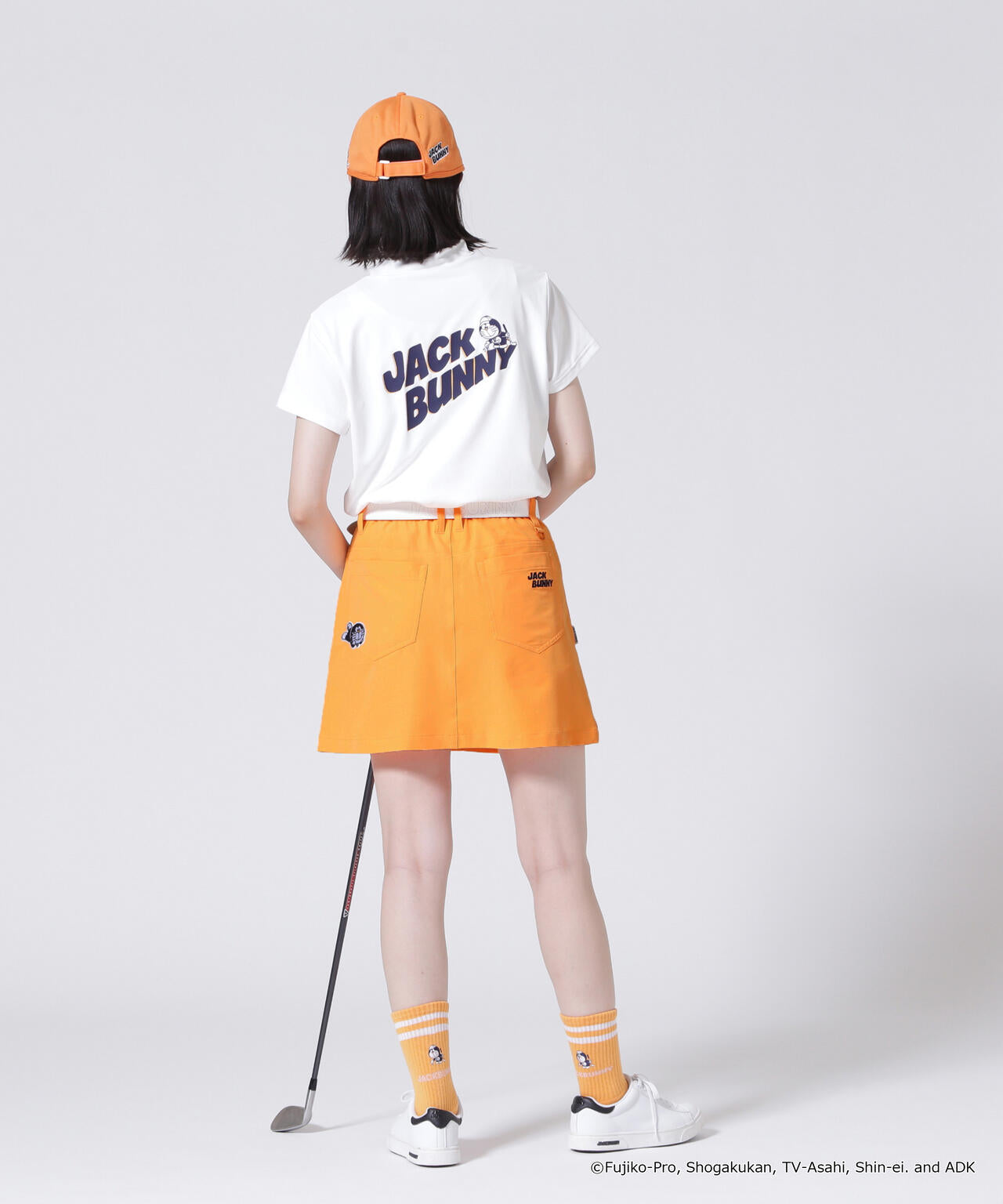 【ドラえもん】ストレッチジャガード半袖モックネック