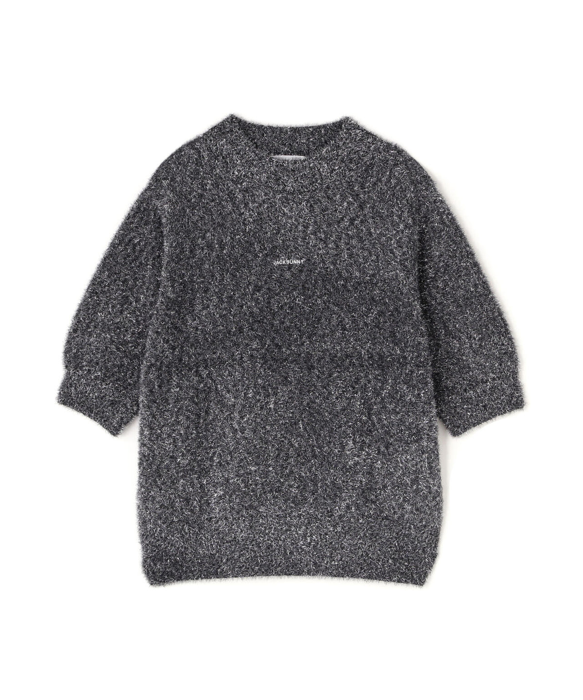 ラメシャギー アームウォーマー付きモックネックニットプルオーバー (WOMENS)