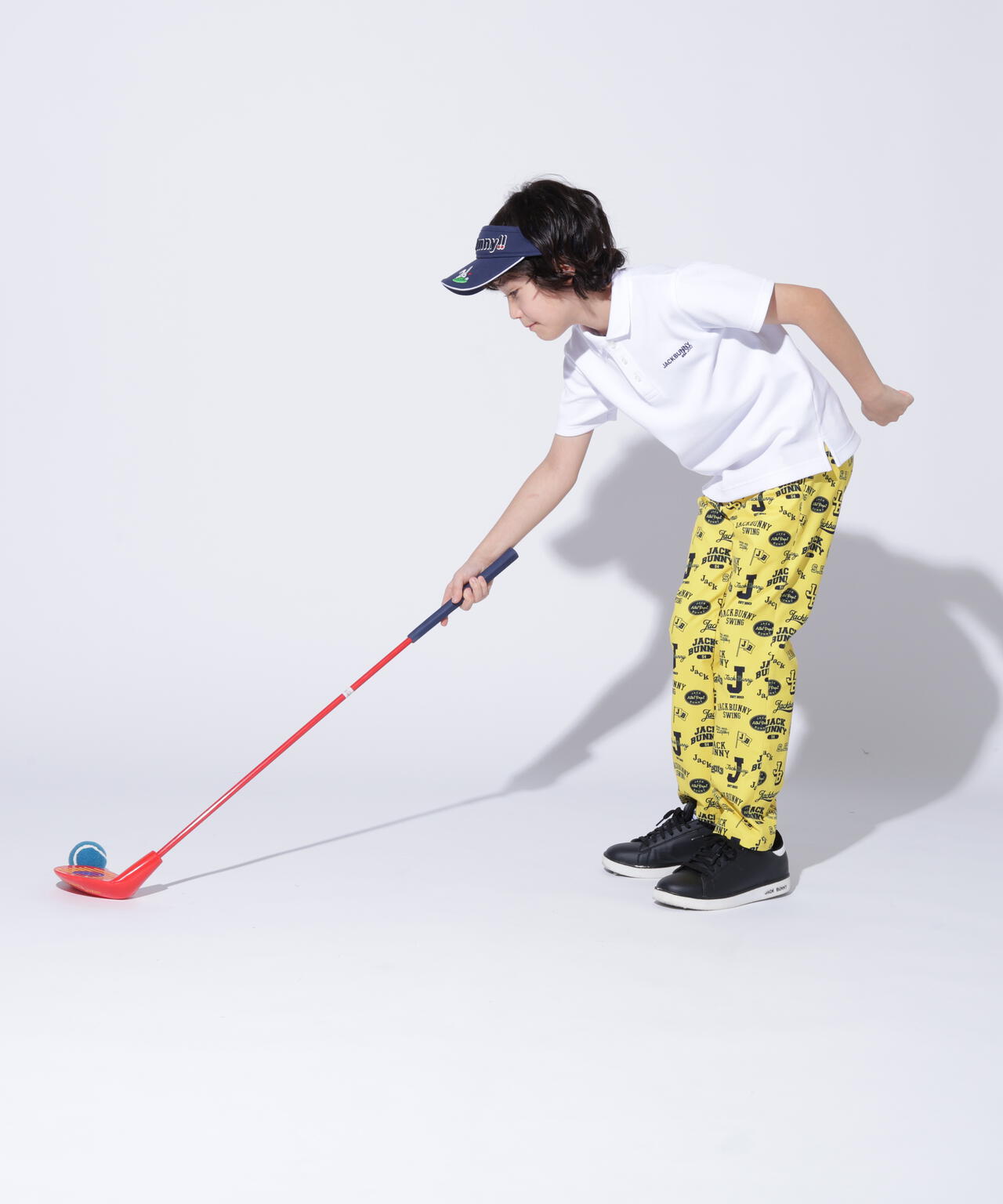 PEストレッチ ロゴプリントロングパンツ (ジュニア)
