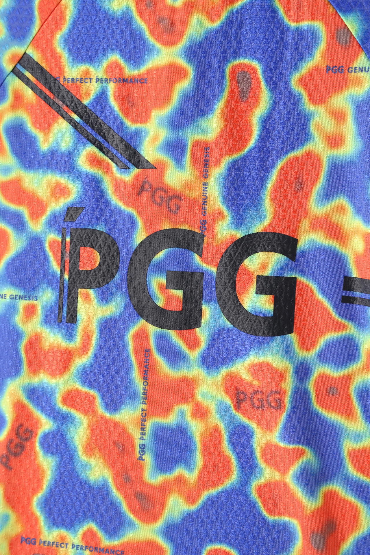 【PGG】【GSIX】トリコットジャガード ナイロンストレッチ半袖ポロシャツ ＜サーモグラフィ＞ (MENS)