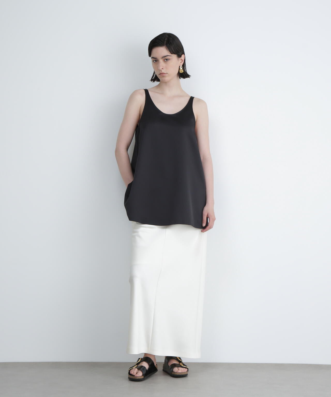 ＜UNiPH＞マットサテンブラウス