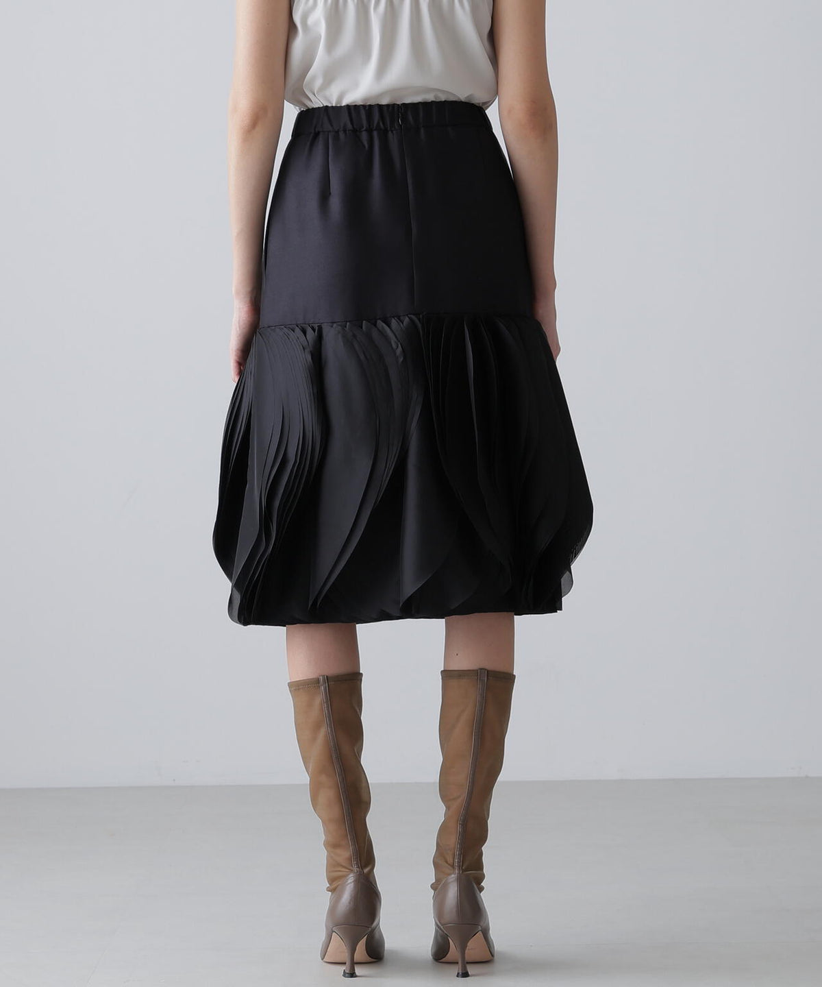 ＜BLACK LABEL＞シルクウールツイルスカート