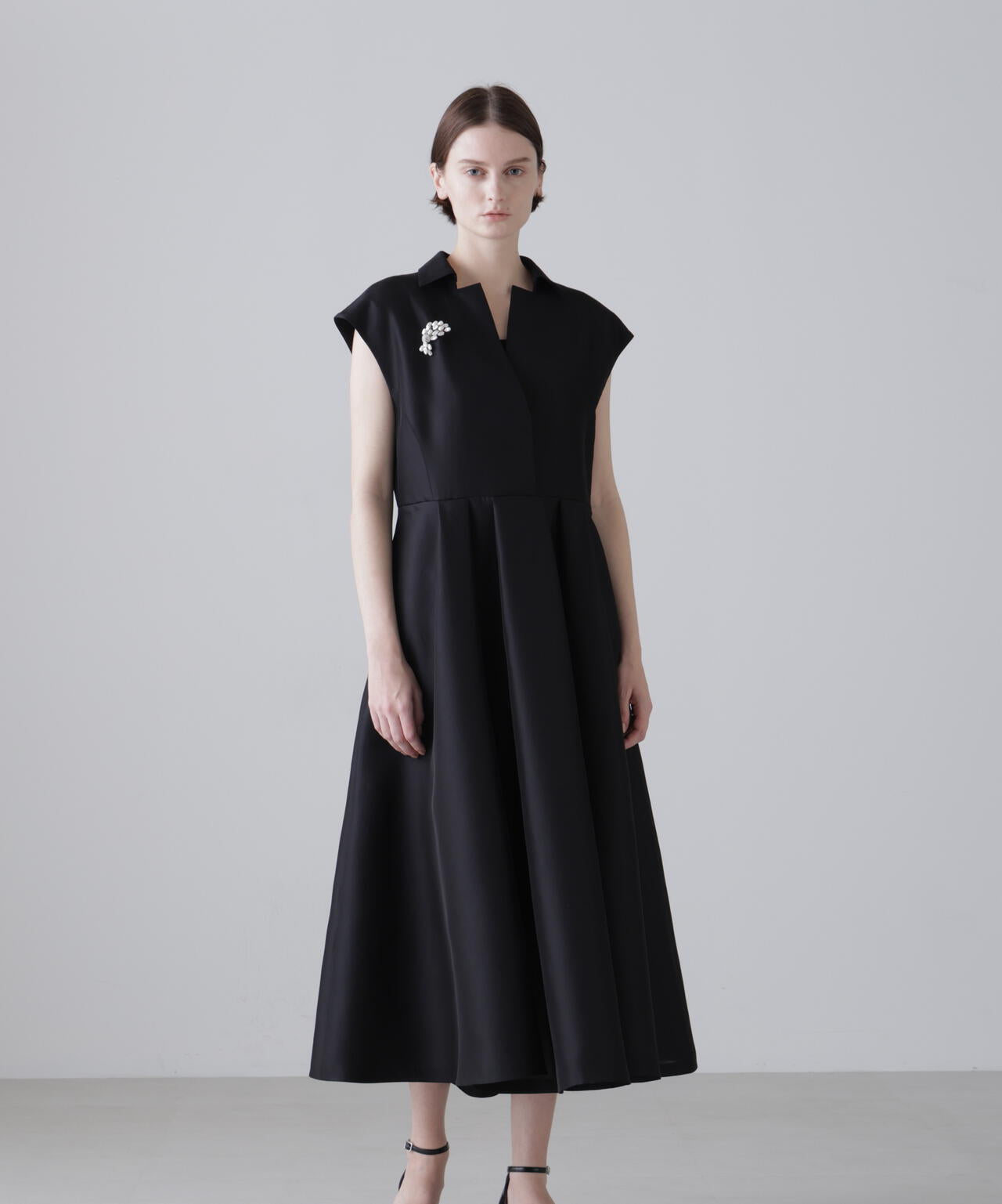 ＜BLACK LABEL＞シルクダブルクロスワンピース