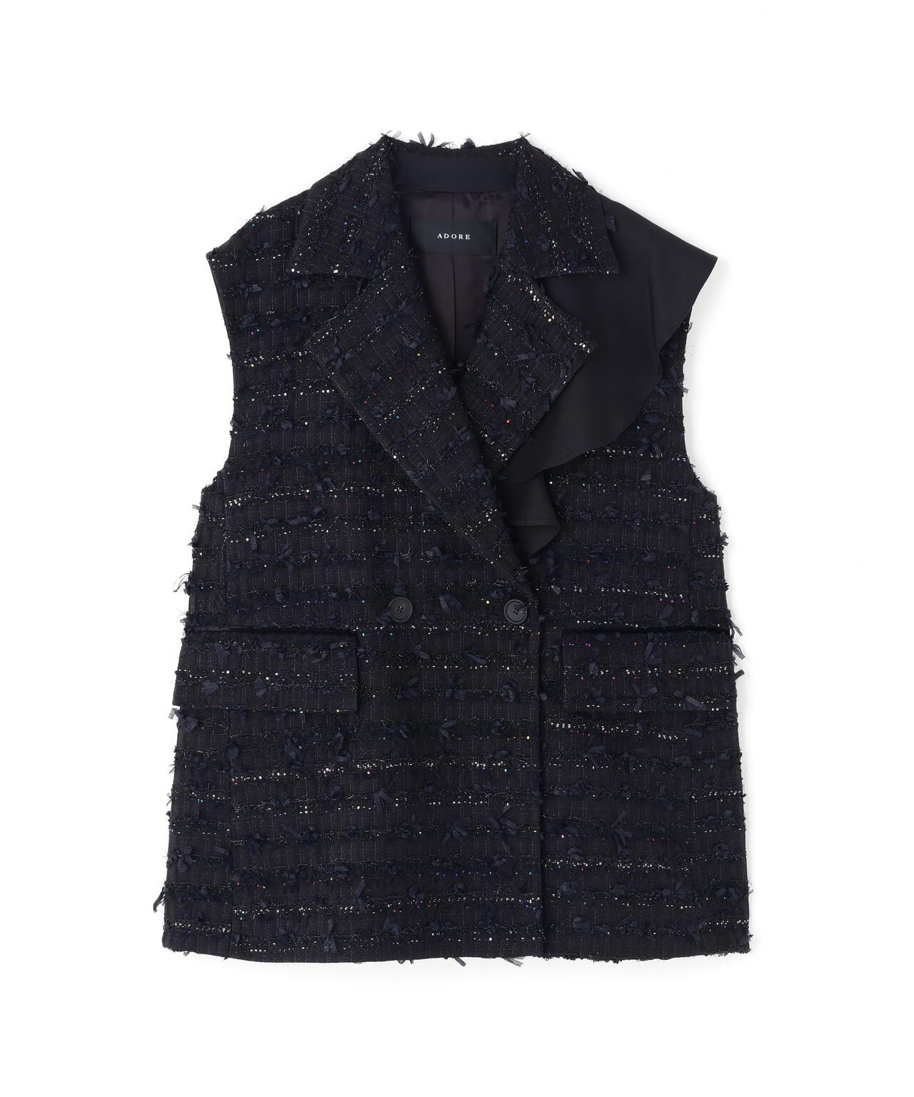 ＜BLACK LABEL＞MALHIAネオンスパングルツイード