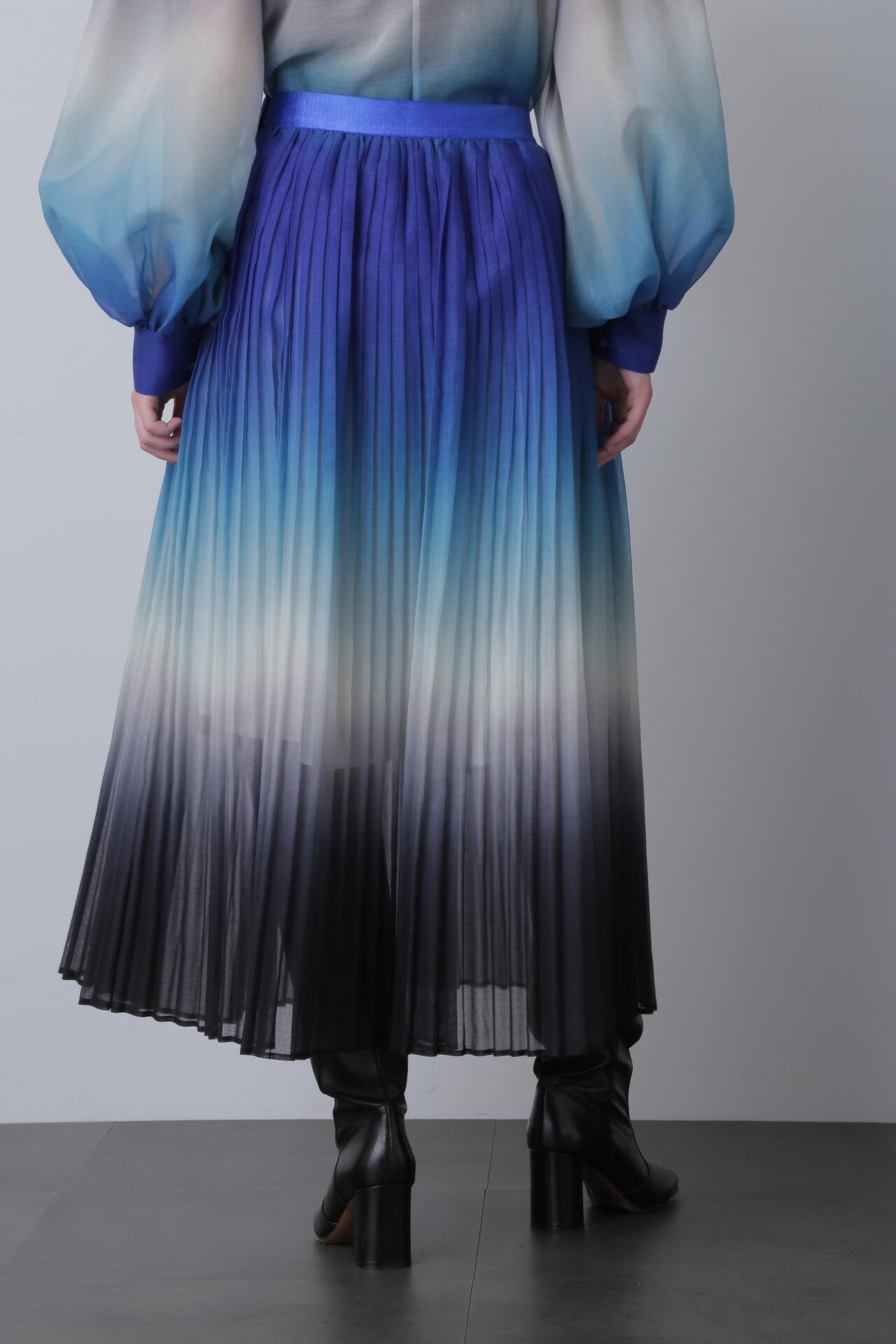 【TV着用】Pleated Maxi Flare Skirt
