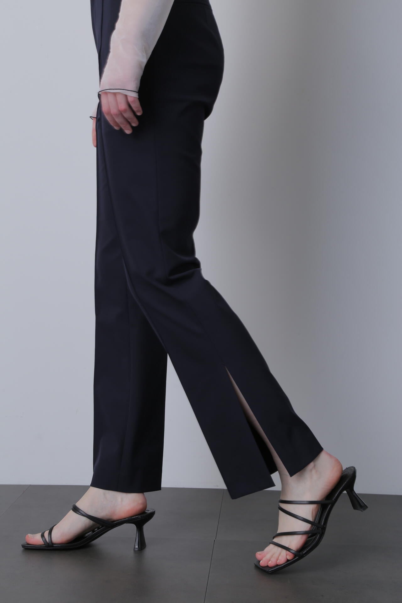 Side Slit Stretch Flare Pants