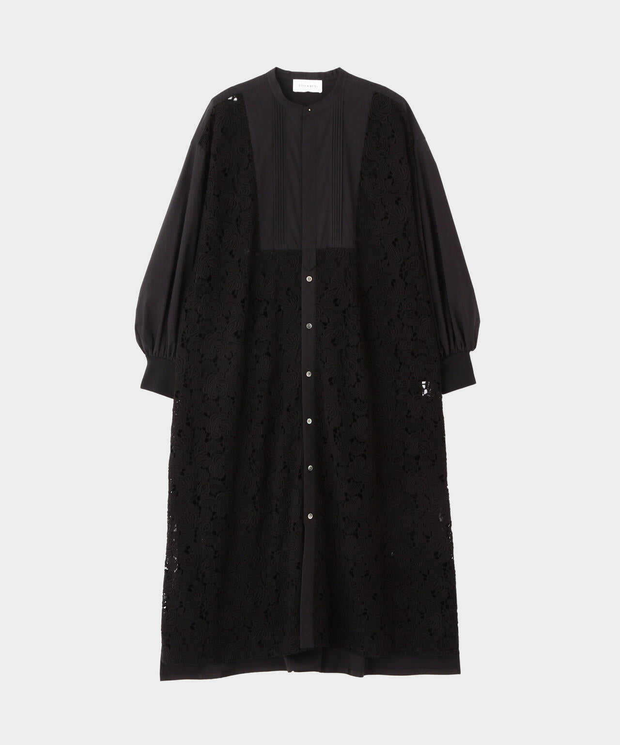 Lace Combi Shirt Dress