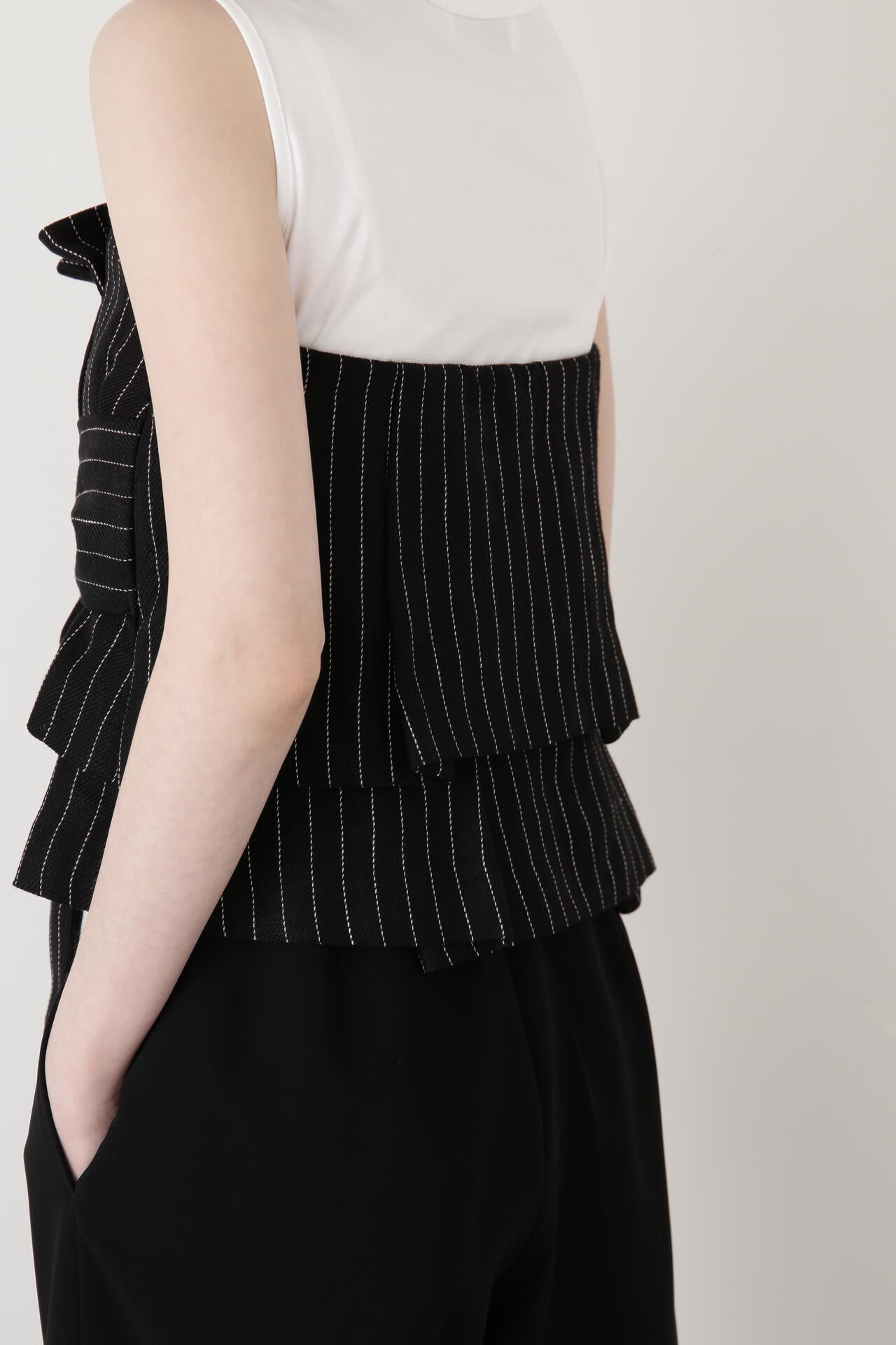 Yarn Dyed Side Zip Bustier