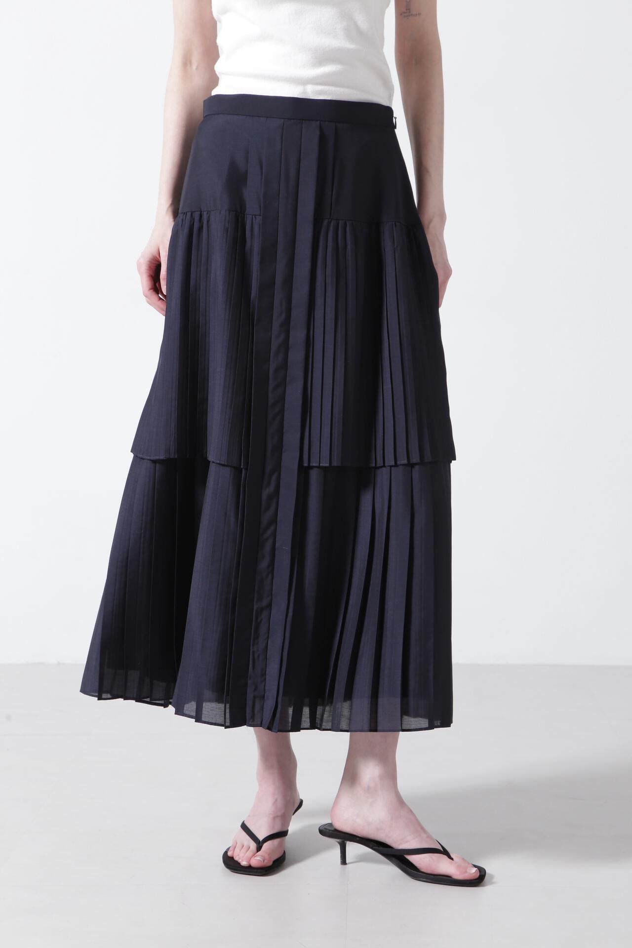 Pleats Combination Skirt