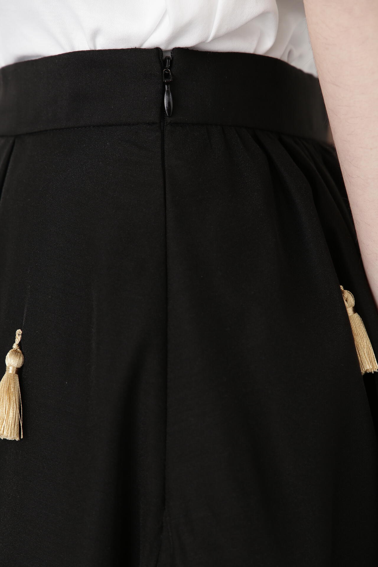 Sheer Organdy Tassel Skirt