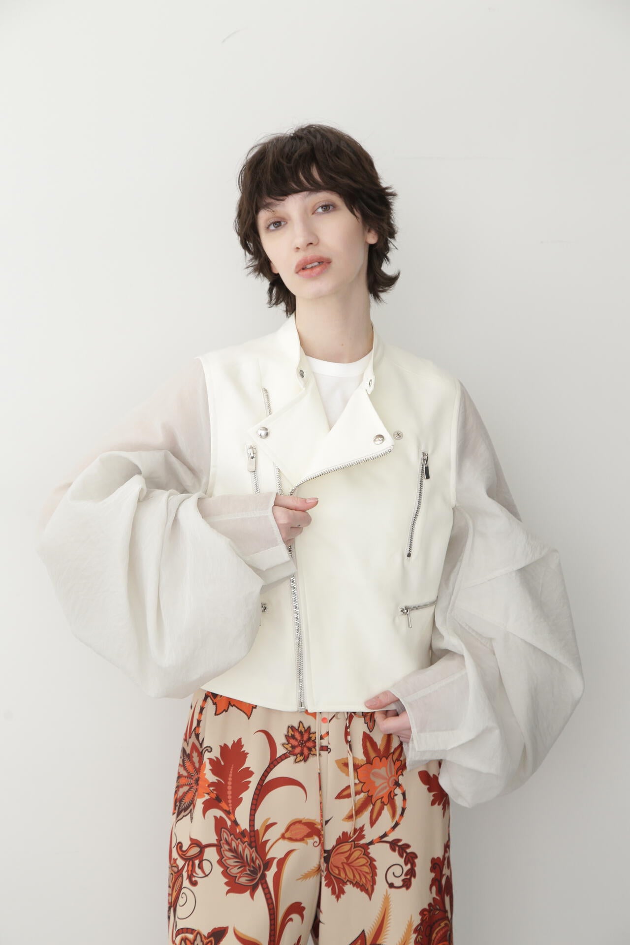 Sheer Sleeve  Riders Jacket