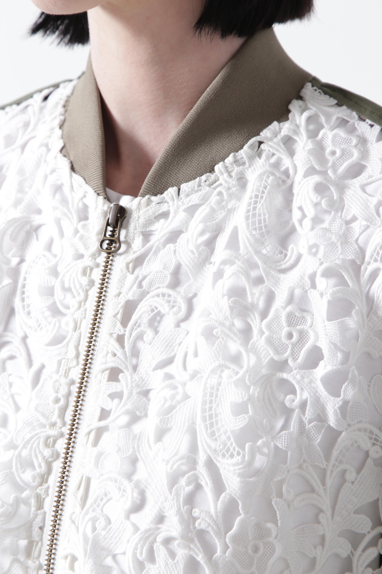 Lace Combi Sheer Sleeve MA-1