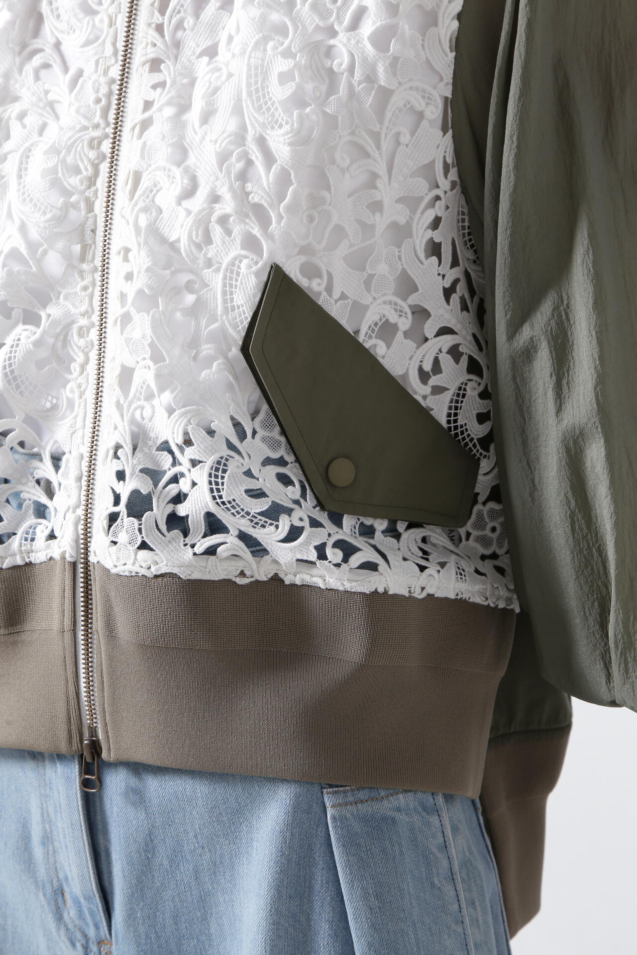 Lace Combi Sheer Sleeve MA-1