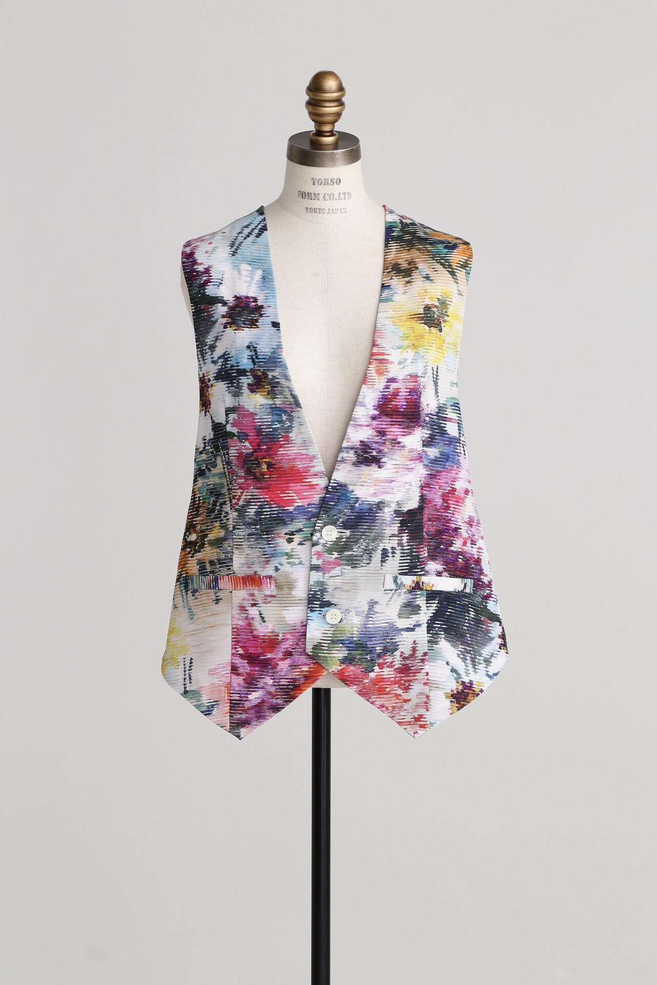 【TV着用】Printed Narrow ilhouette Gilet