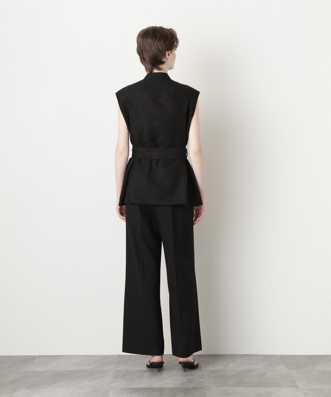 【GISELe 8月号掲載商品】Belted Sleeveless Jacket
