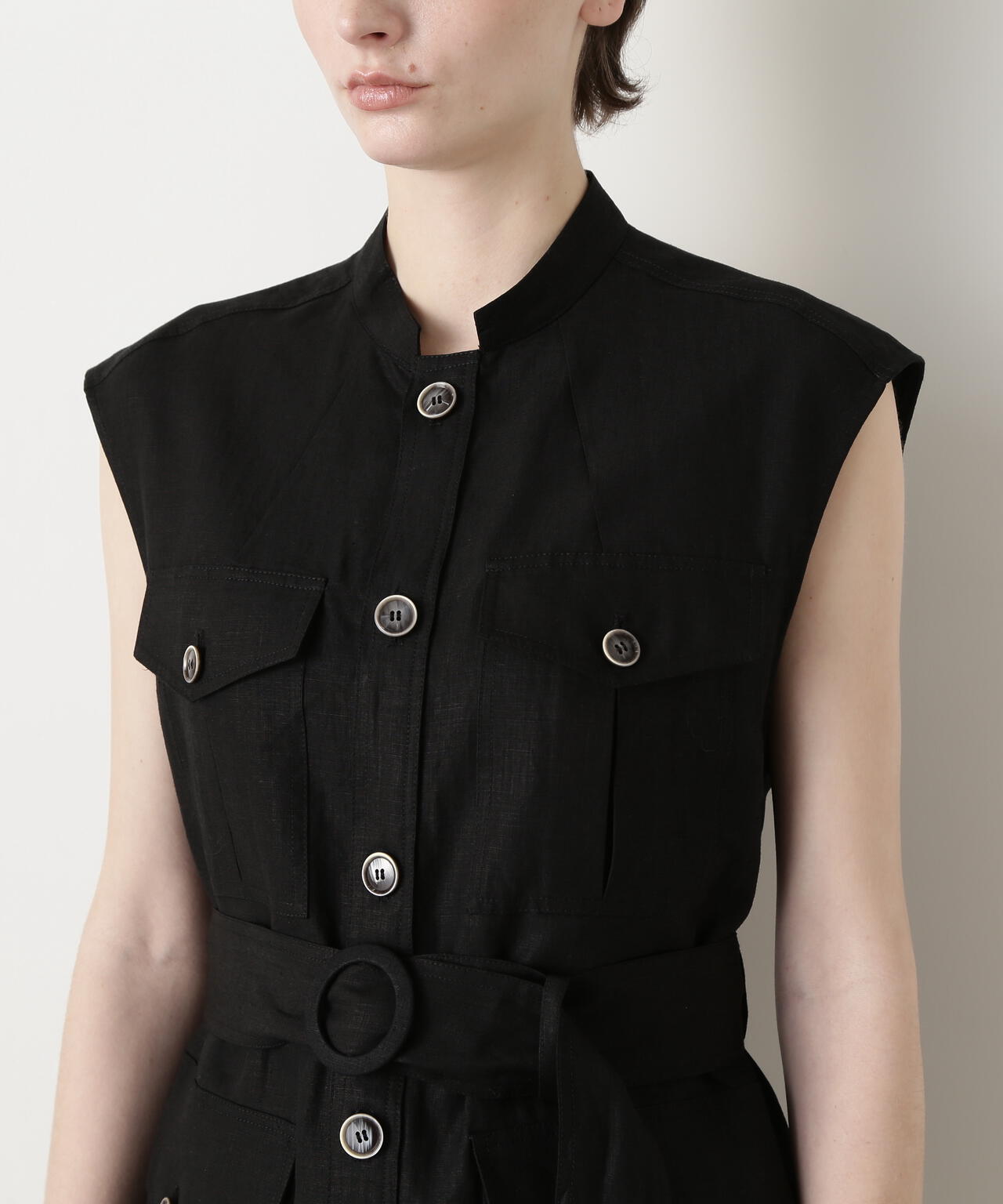 【GISELe 8月号掲載商品】Belted Sleeveless Jacket