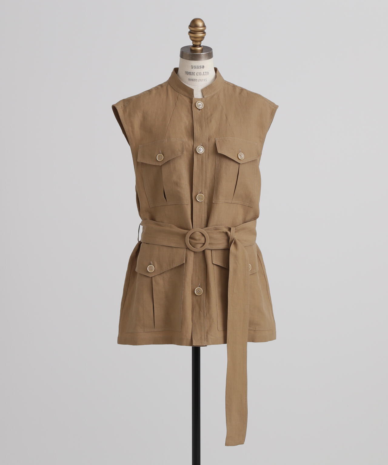 【GISELe 8月号掲載商品】Belted Sleeveless Jacket