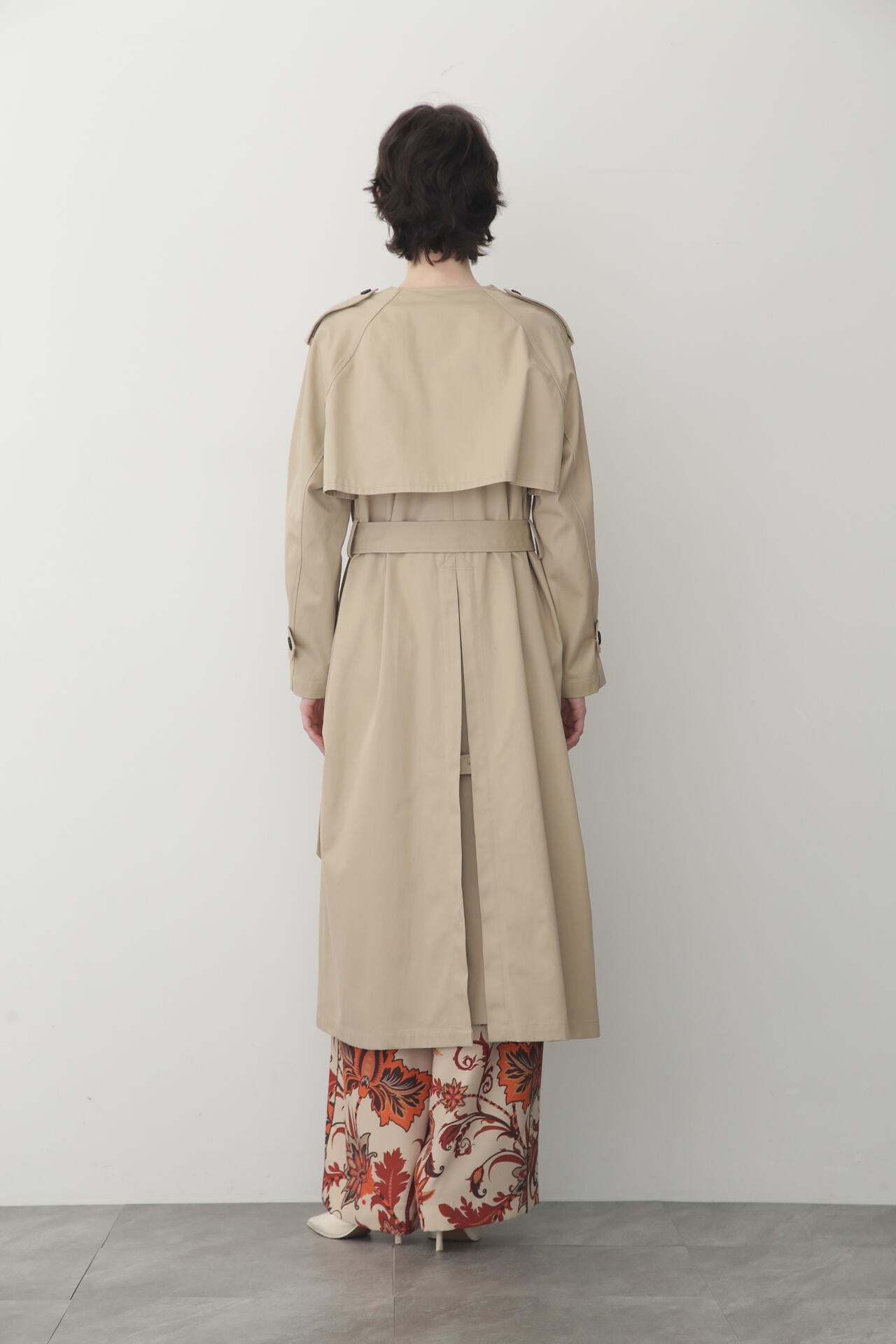No Collar Trench Coat