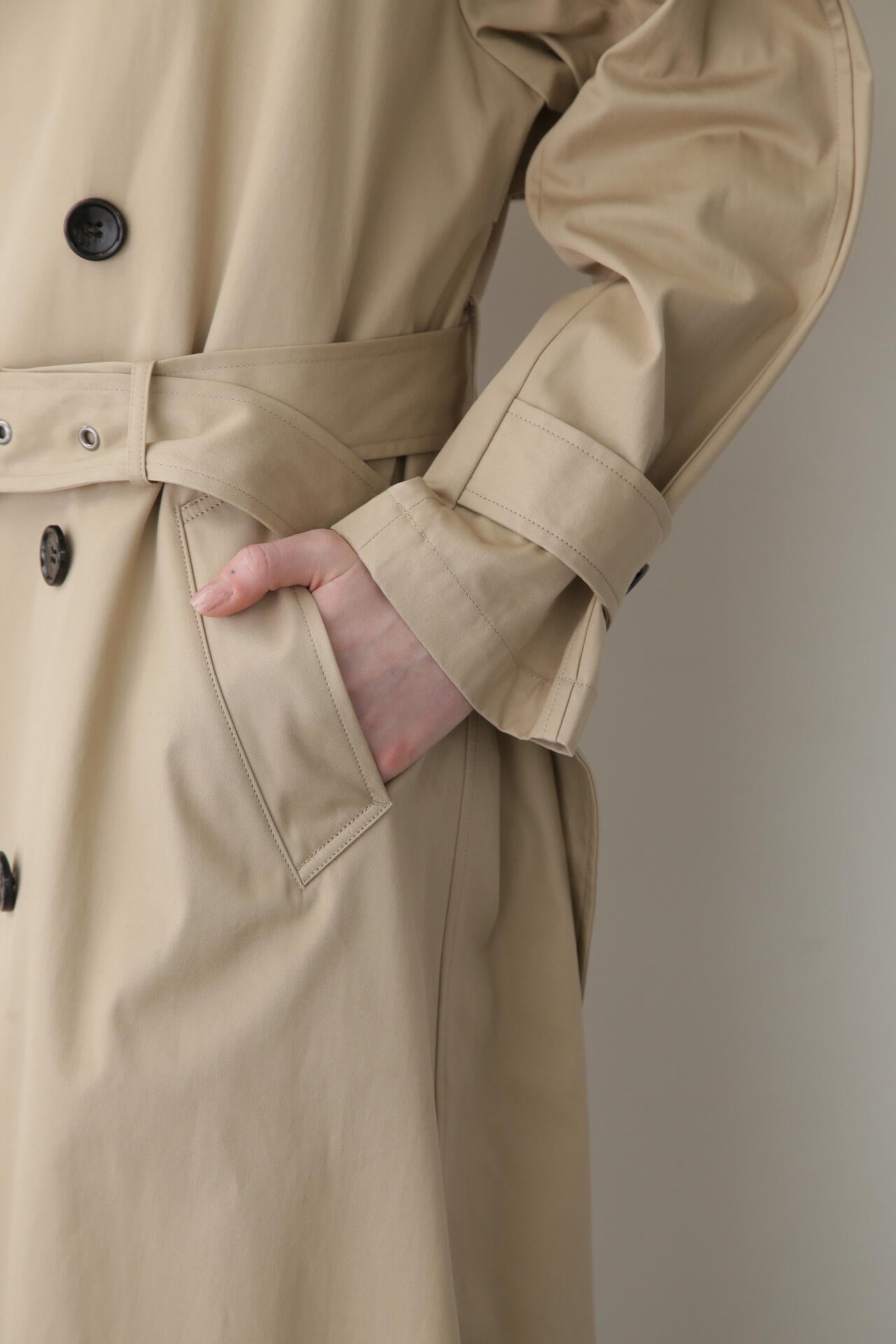 No Collar Trench Coat
